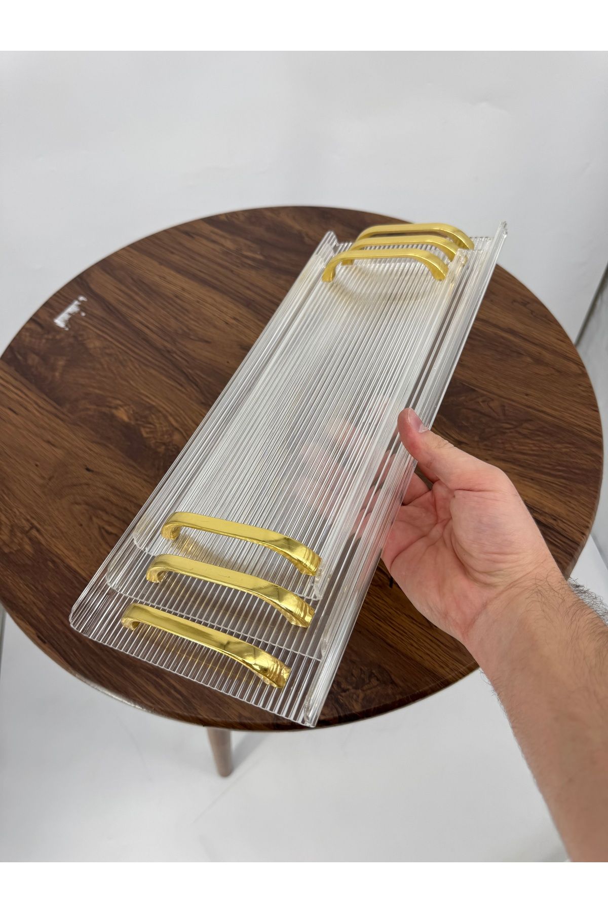 Living-3-Piece Transparent Serving Tray Set 4