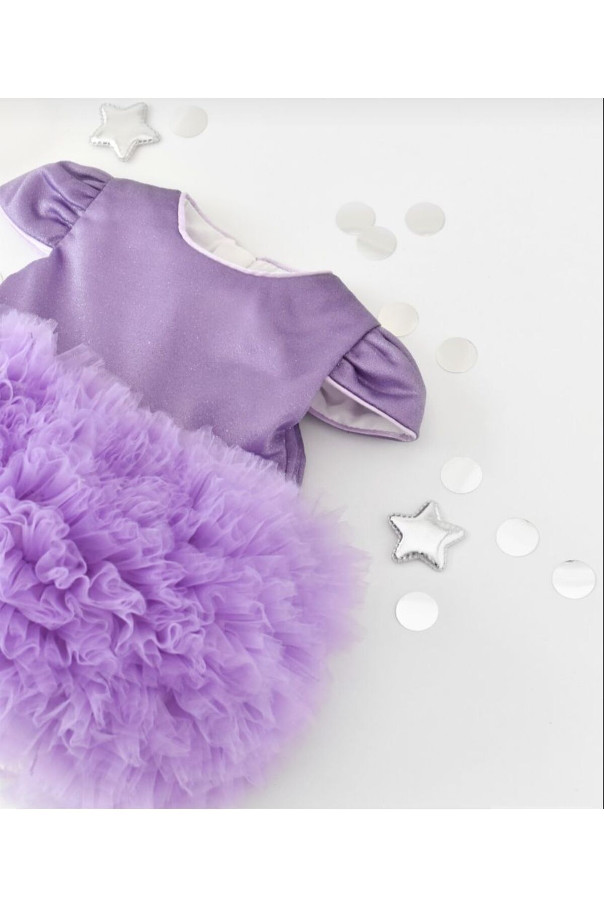 Mini Chics Kız Bebek Kısa Kol Tütü Elbise fotoğrafı 4 (önizleme)