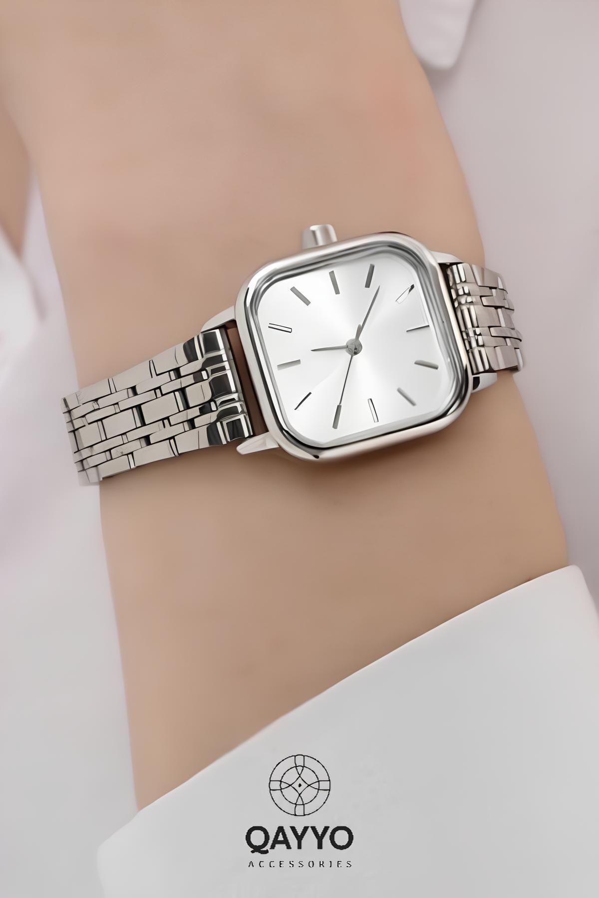 QAYYO-Retro Square Dial Minimal Watch 6