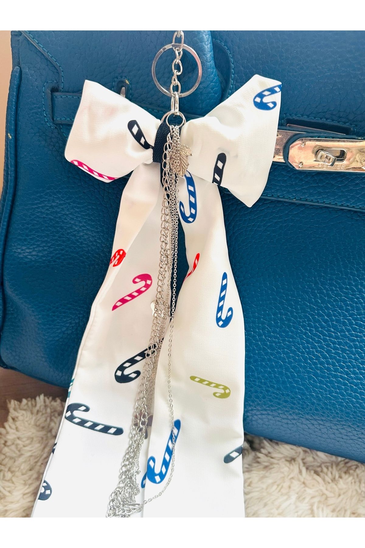 Bukiro-Bag Accessory: Long Chain and Detailed Charm Ribbon and Keychain 4