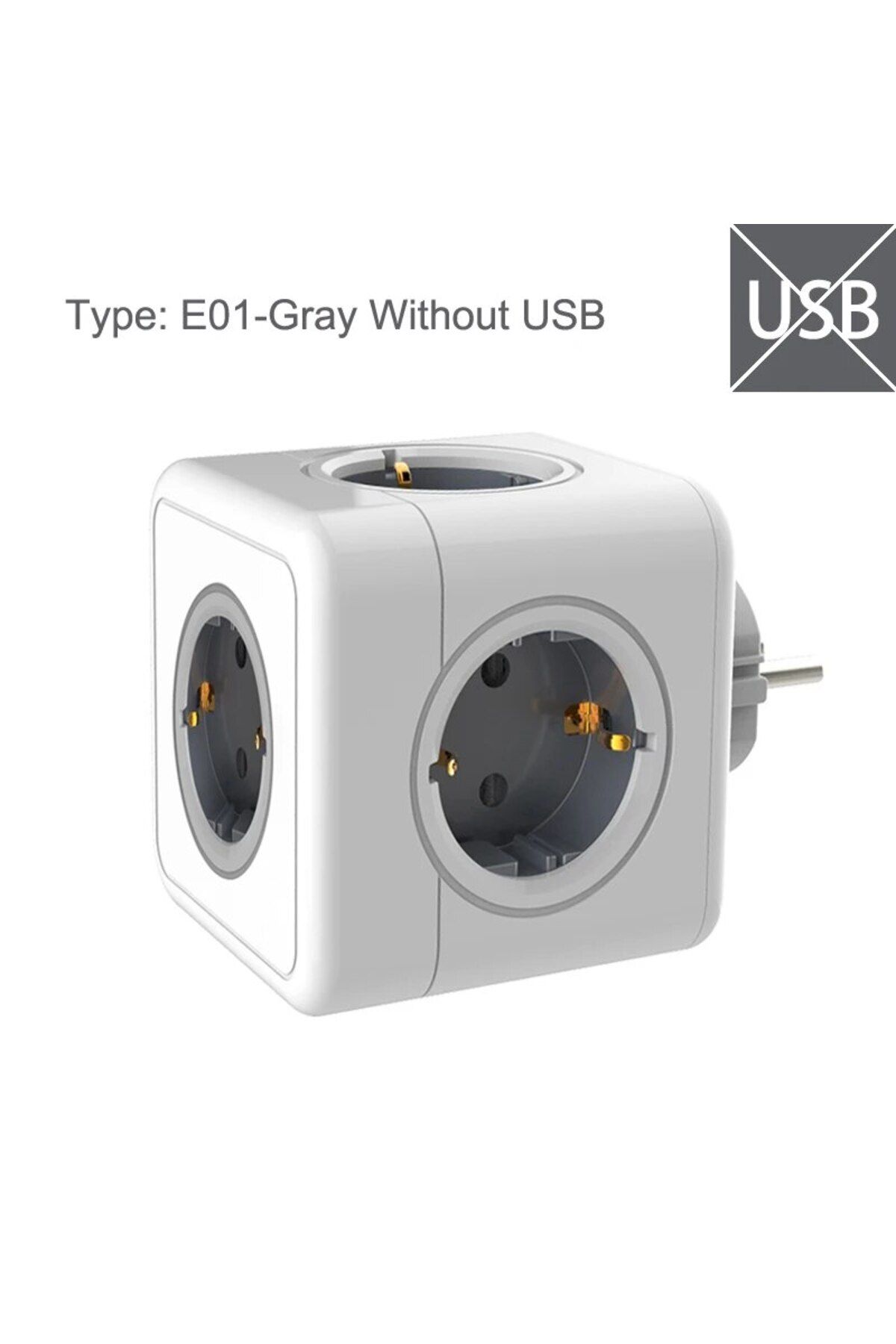Choice-European Plug E01-gray Massfa Multi Eu Power Strip Electrical Plug Cube Multiple Extension Socket Wi 1