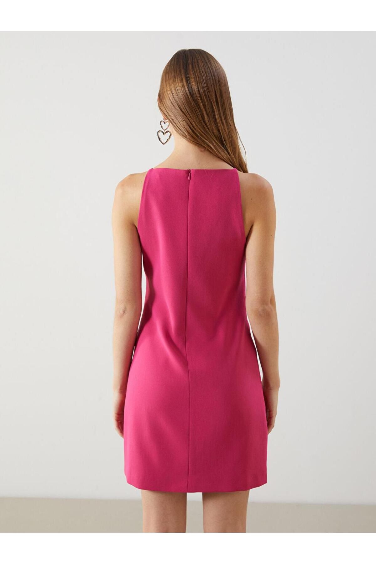 LC Waikiki-Γυναικείο Bodycon Φόρεμα XSIDE Halter Neck 4