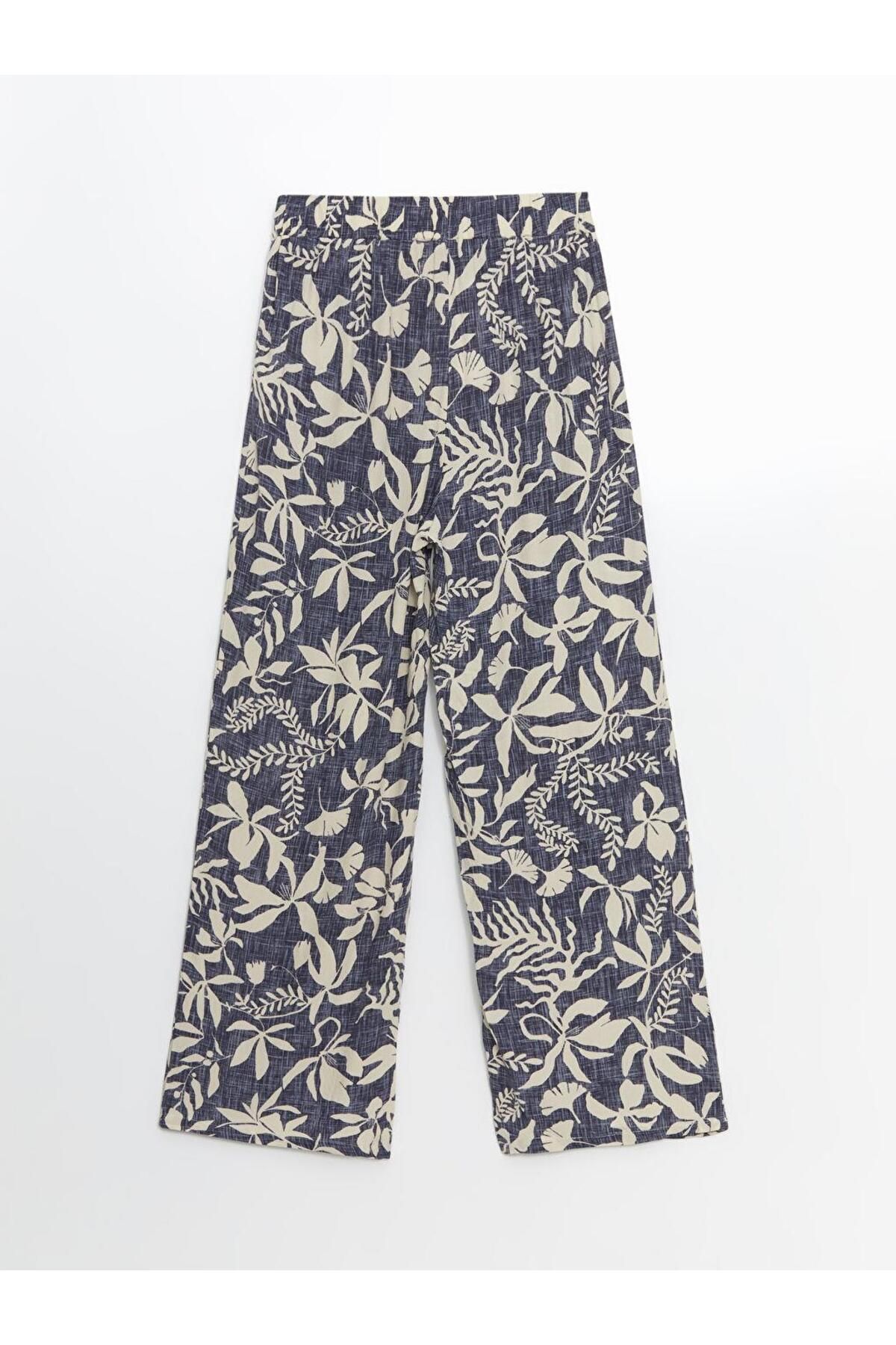 LC Waikiki-Lcw Grace Mixed Elastic Waist Patterned Women's Trousers 6