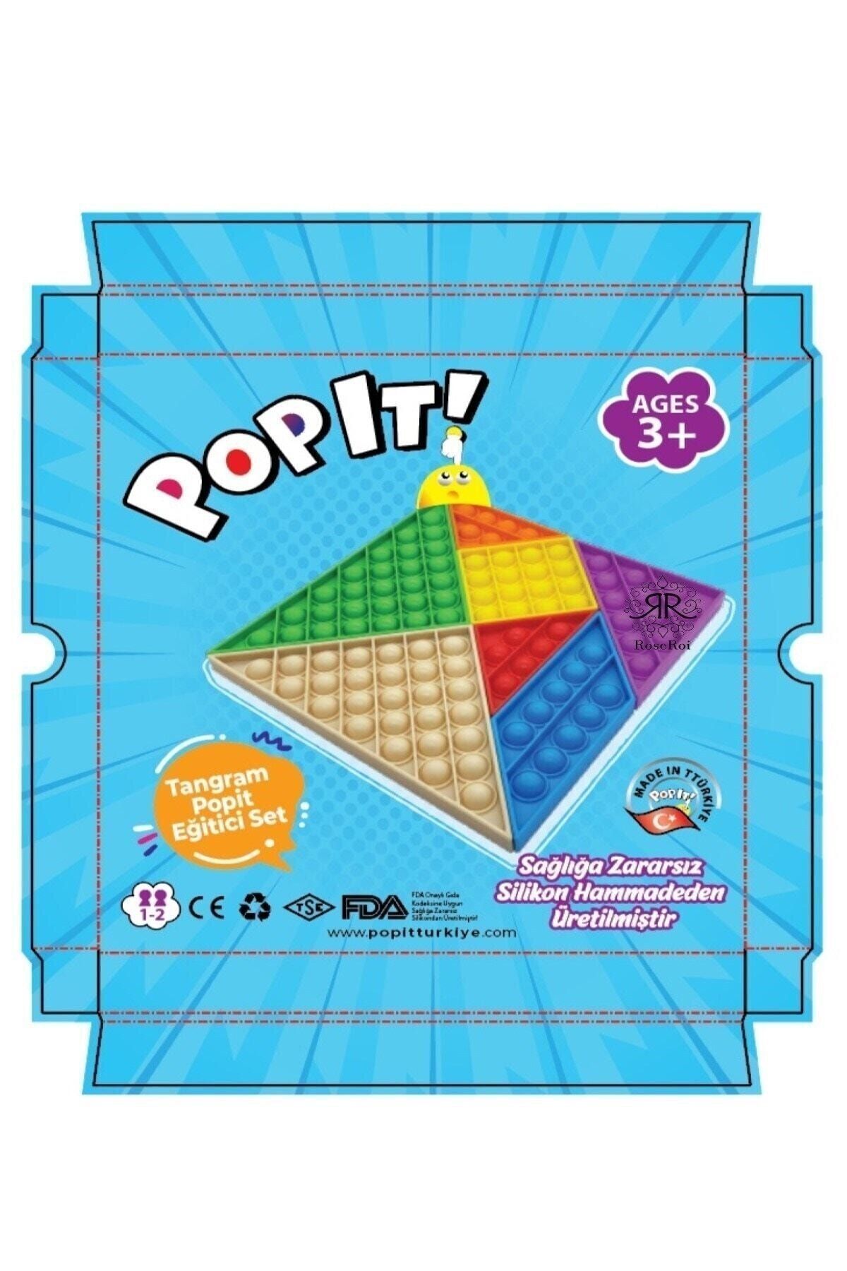 FEN TOYS-Pop It Push Bubble Fidget Tangram Puzzle Jigsaw Popit Mental Development Educational Toy 7