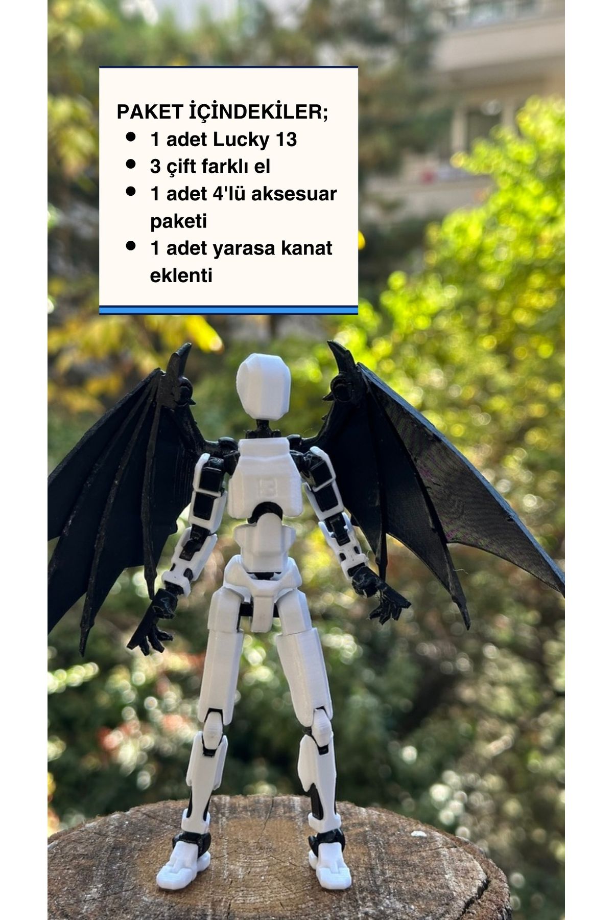 Loopify Lucky 13 Oynar Eklemli Robot Figür Oyuncak -  Yarasa Kanat Serisi Dummy