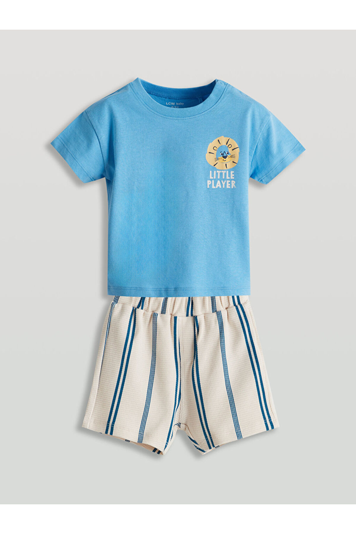 LC Waikiki LCW baby Printed Baby Boy T-Shirt and Shorts 2-Pack