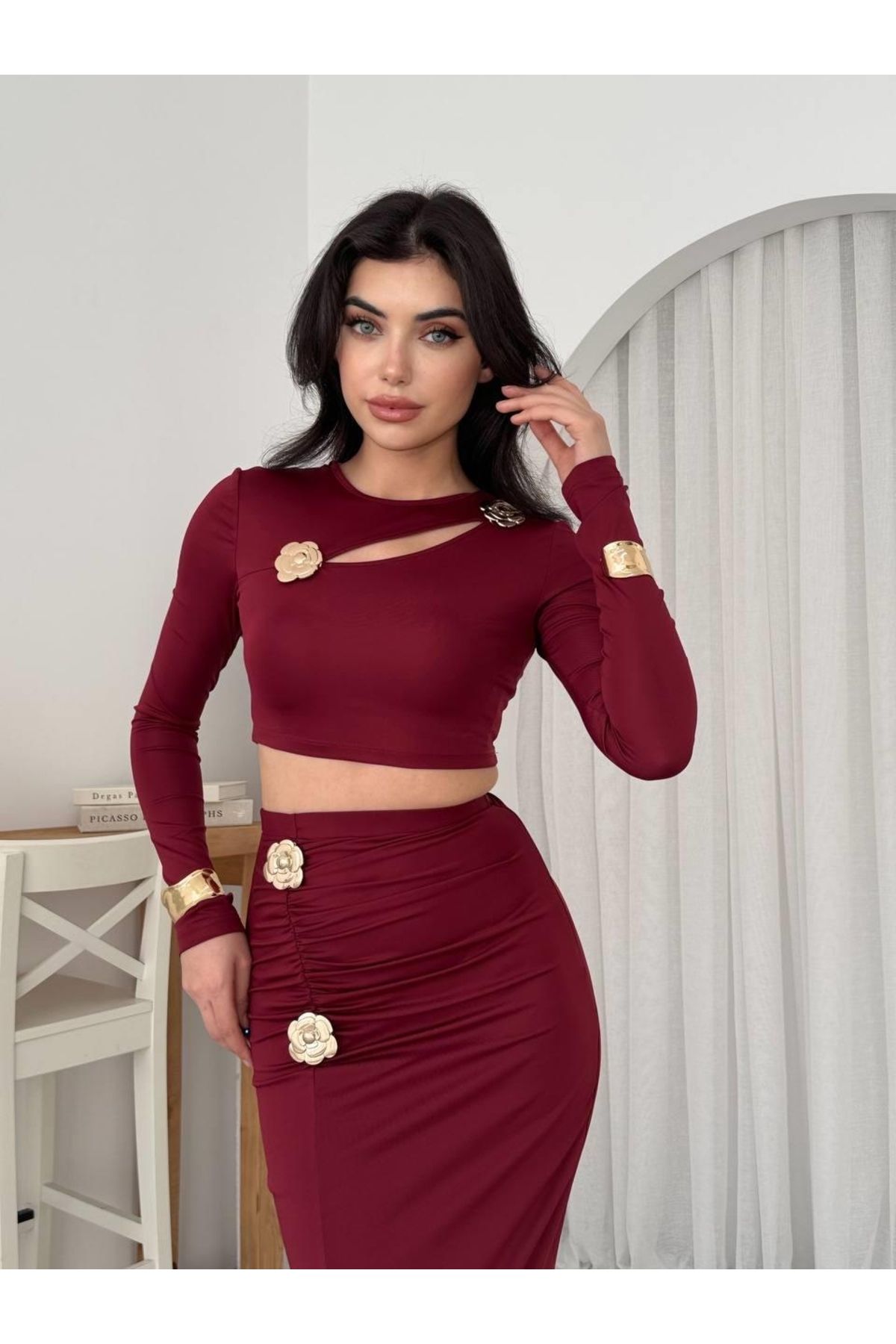 Veronika Mağazacılık Rany Çiçek Detaylı Takım