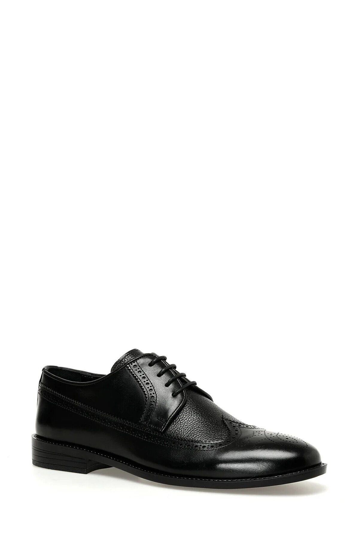 İnci-Genuine Leather Classic Men's Shoes Black Shoes 2