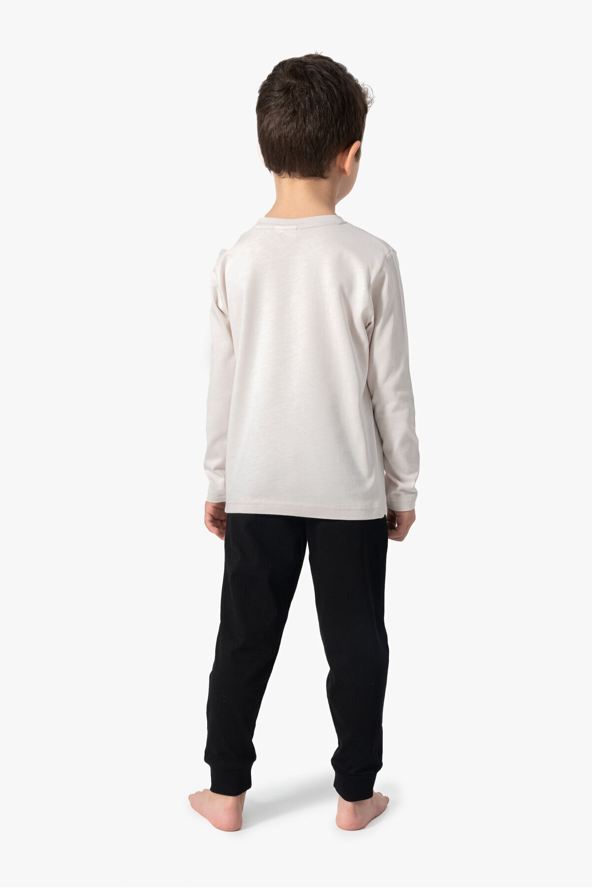 U.S. Polo Assn.-U.S. Polo Assn. Boy's White Long Sleeve Pajama Suit 4