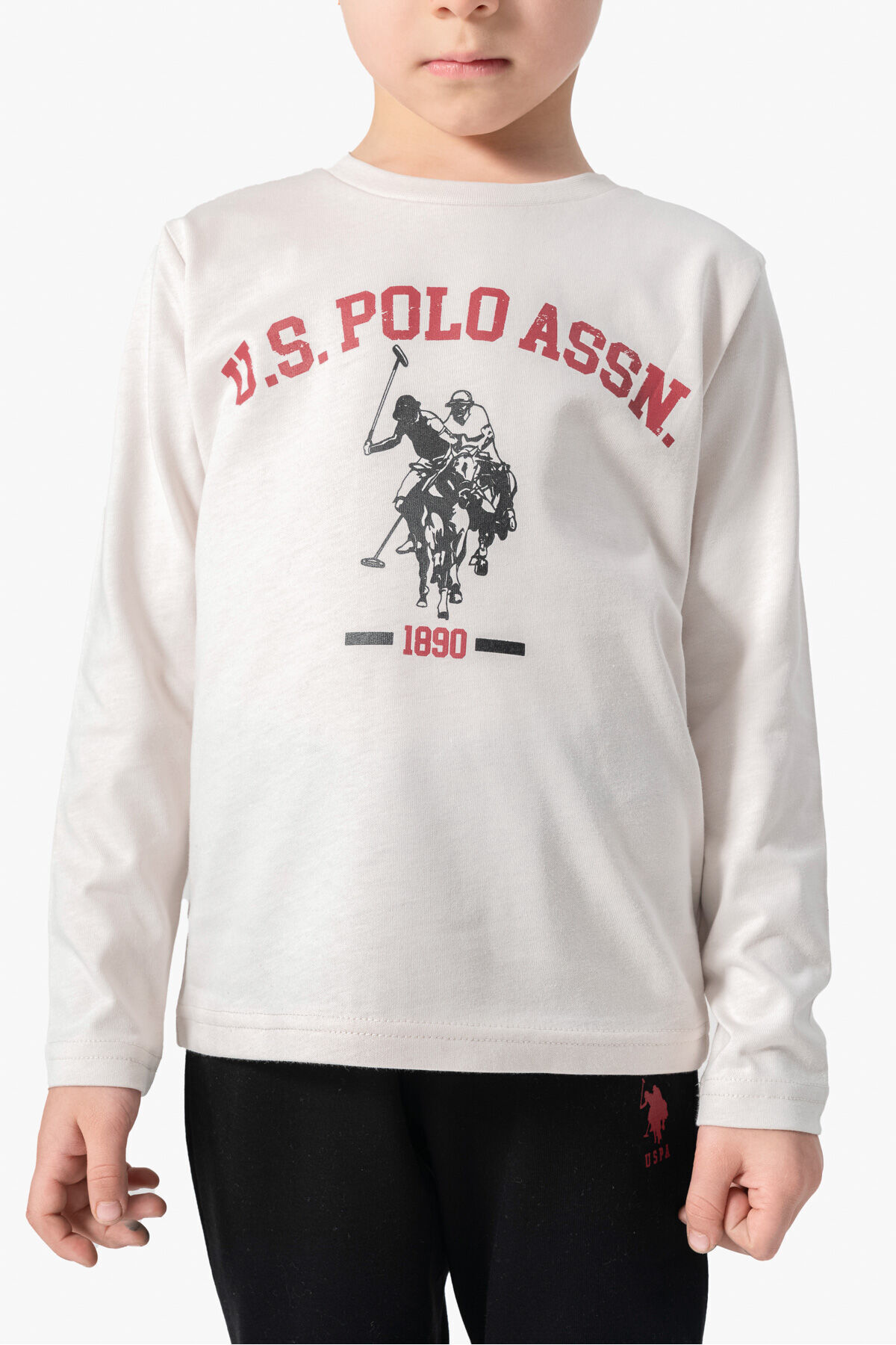 U.S. Polo Assn.-U.S. Polo Assn. Boy's White Long Sleeve Pajama Suit 3