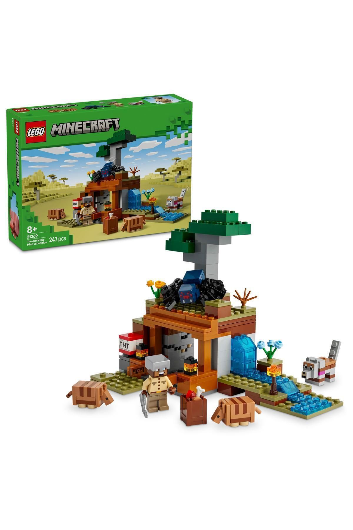 LEGO Minecraft Armadillo Mine Exploration - Set De Construcție Pentru Vârste De La 8 Ani În Sus (247 Piese) - One Size