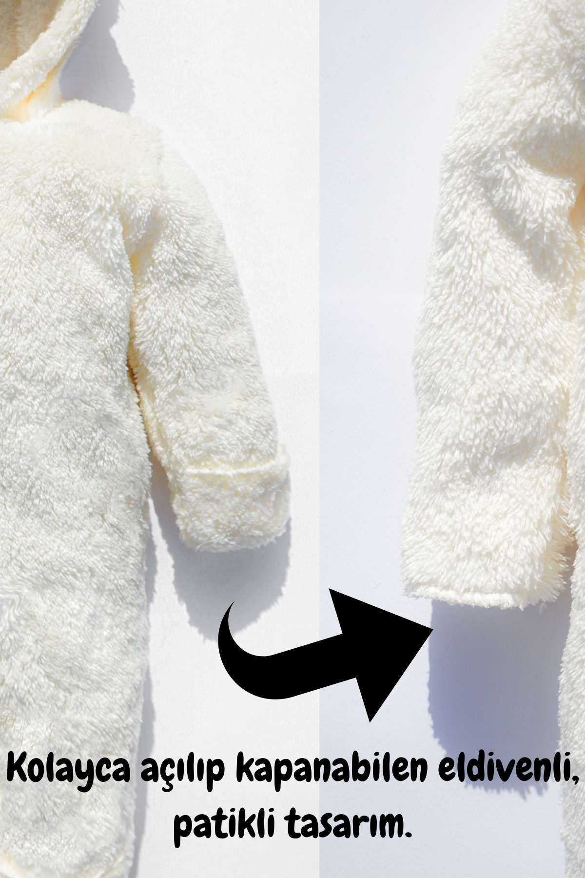 gumbuloy X İpek Atlas Peluş Ayıcık Tasarımlı Kışlık Tulum fotoğrafı 5 (önizleme)