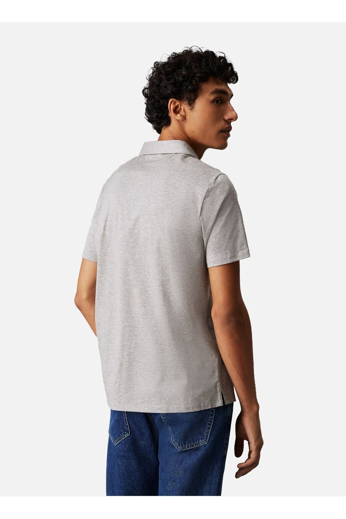 تی شرت خاکستری مردانه T 0 اورجینال Calvin Klein