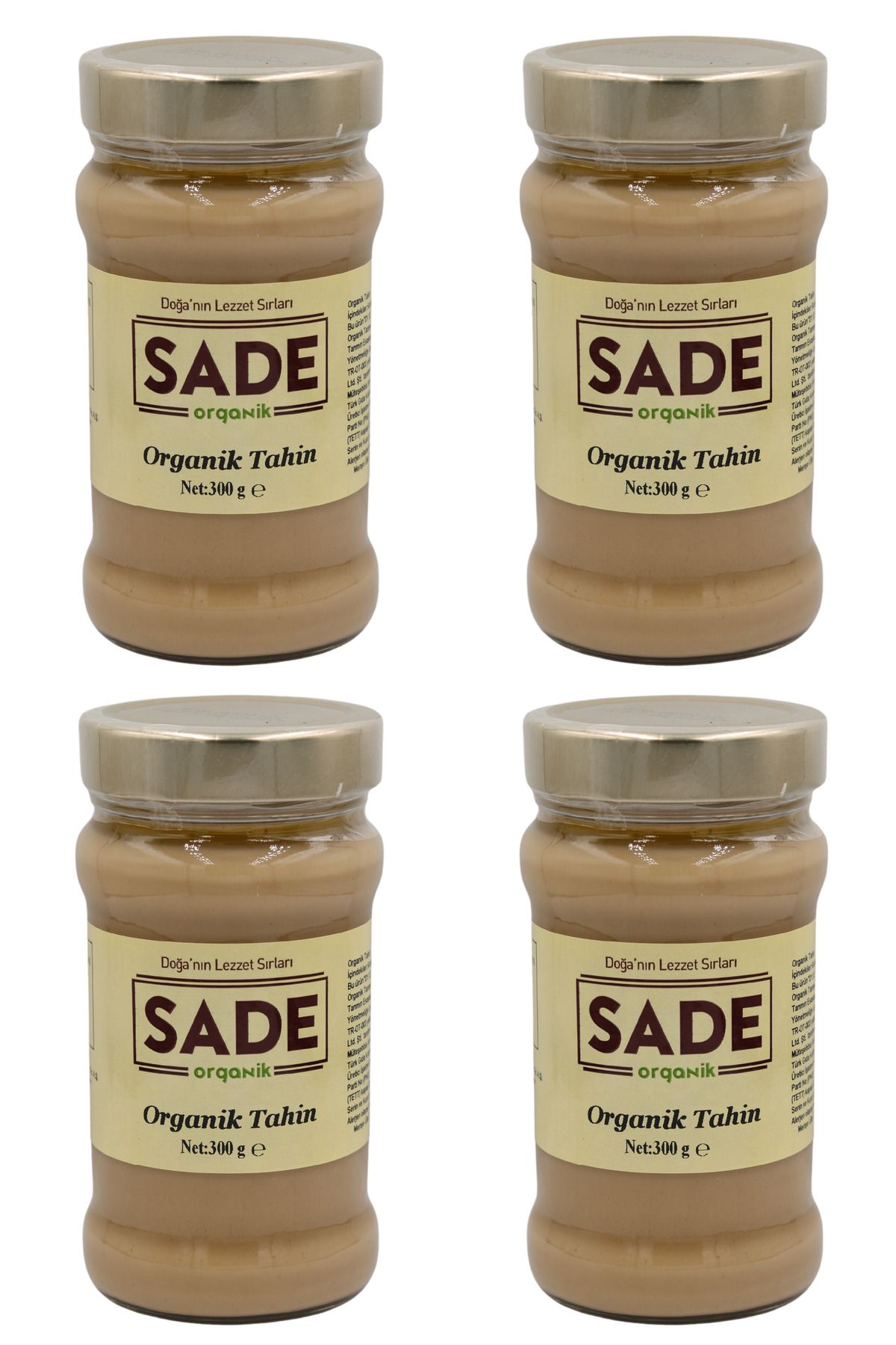 Sade Organik-Simple Organic Tahin 300 Gr 4 Pack 1