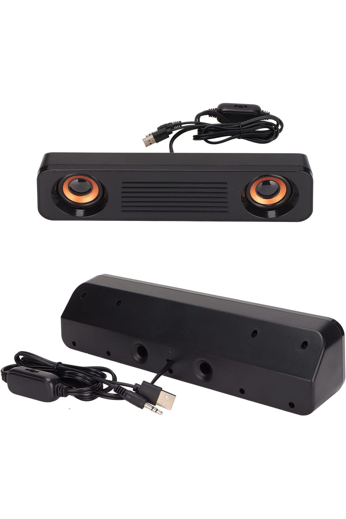 COOYA-سماعات كمبيوتر، تعمل بمنفذ USB، ستيريو بزاوية 360 درجة، سماعات سطح مكتب محمولة لأجهزة الكمبيوتر الشخصية والتلفزيون والأجهزة اللوحية وسطح المكتب 8