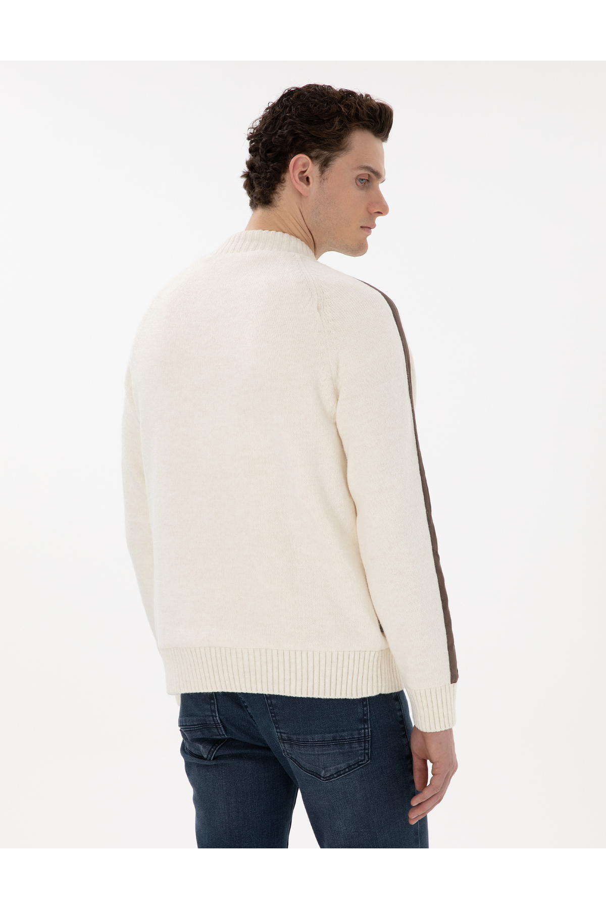 Pierre Cardin Ekru Comfort Fit Yün Karışımlı Triko Hırka 50293935-VR019 görsel 5
