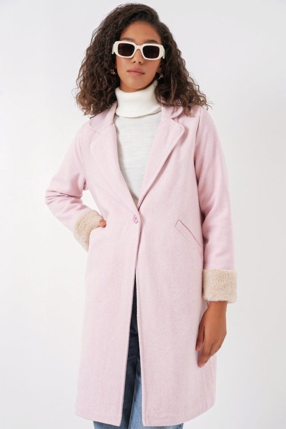 Simala-9085 Fish Back Cashew Coat - Powder 3