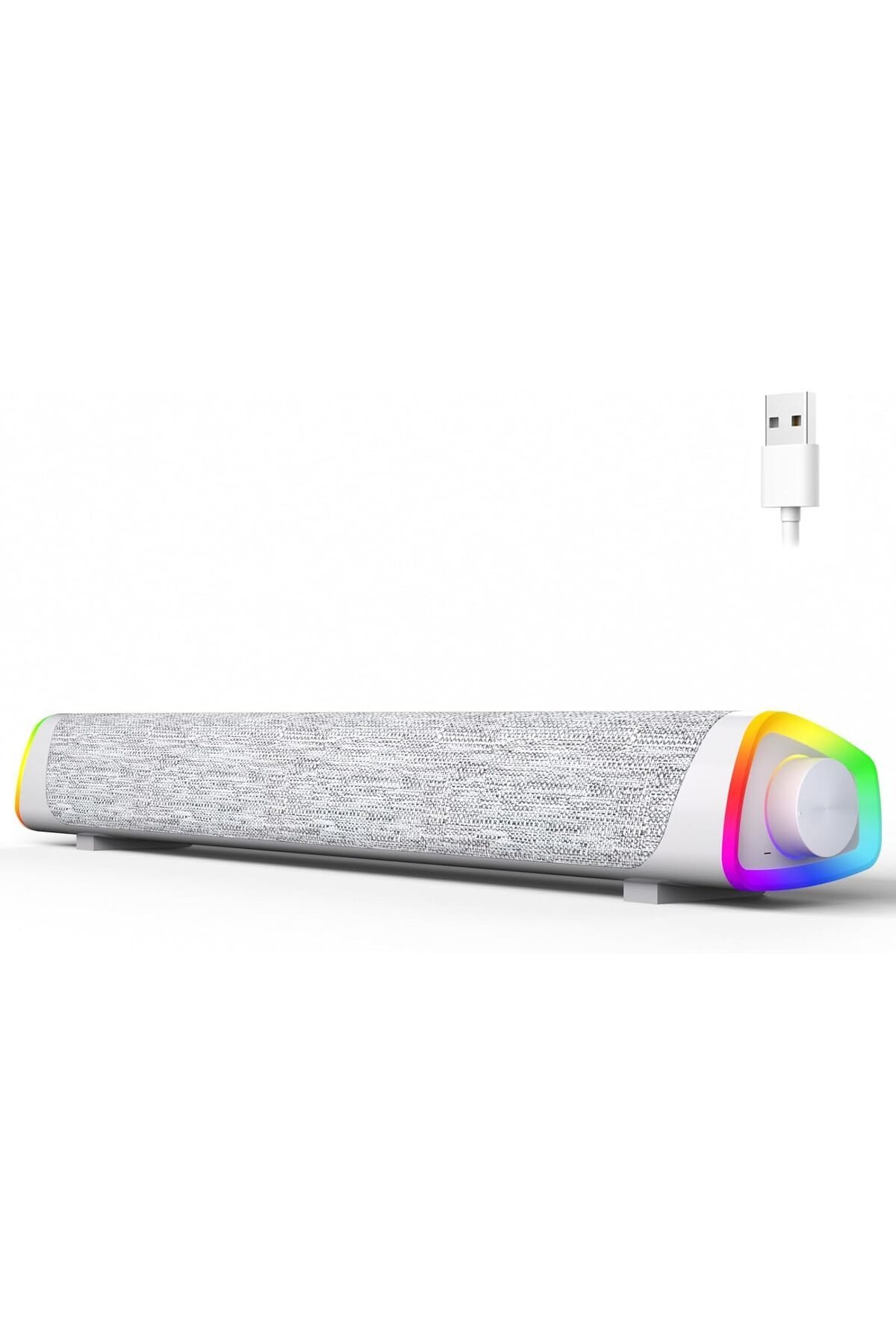 COOYA-Computer Speakers, Wired USB-Powered Bluetooth V5.3 PC Sound Bar, RGB Lights with Switch Button 1
