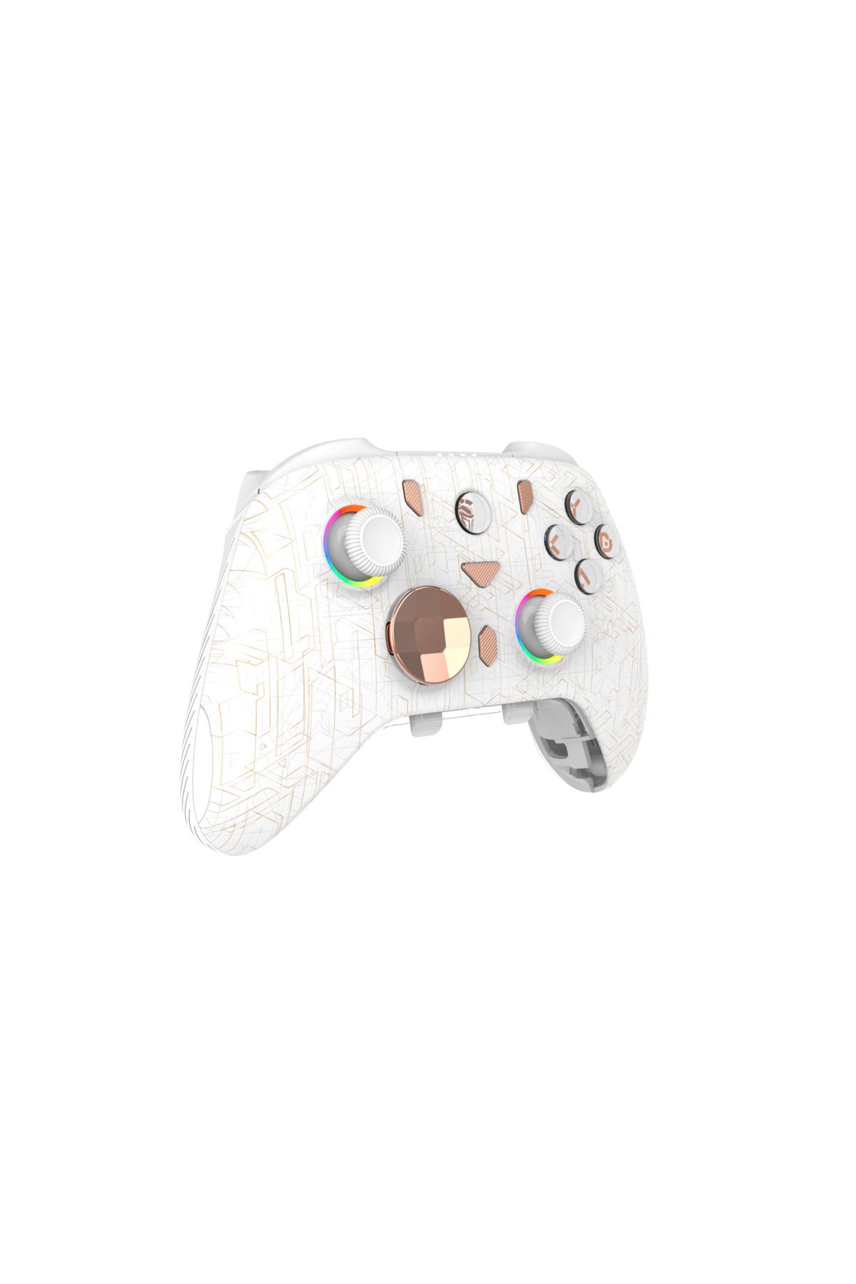THRONE-Tactical Hero 2.4 Ghz/Bt Dual Mode - Rgb - Bottom and Back 4 Macro- Vibration - Gamepad with Turbo Mode 4