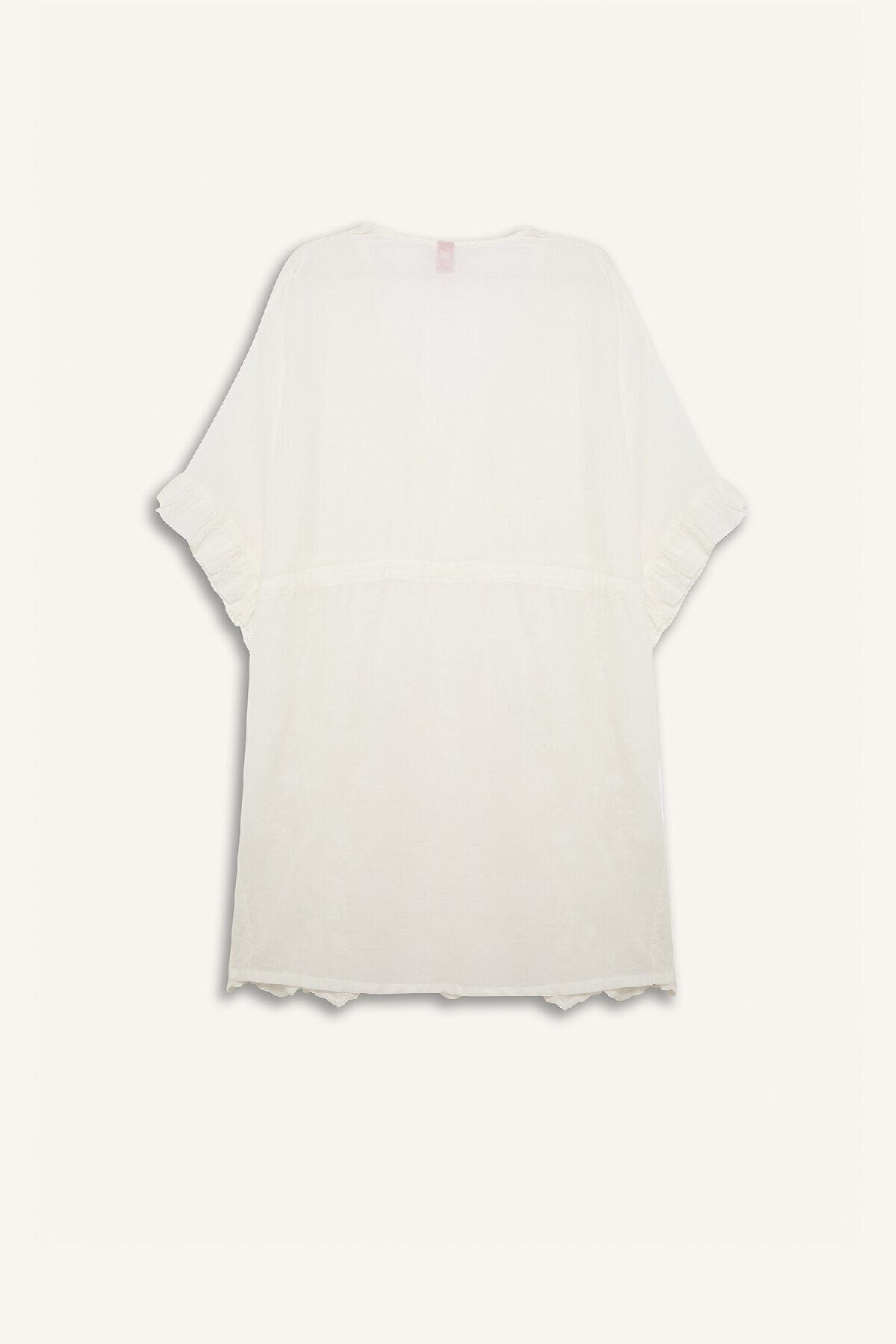 DeFacto-Weißer Kimono mit V-Ausschnitt und Aufdruck – Fall In Love B8161ax24sm 3