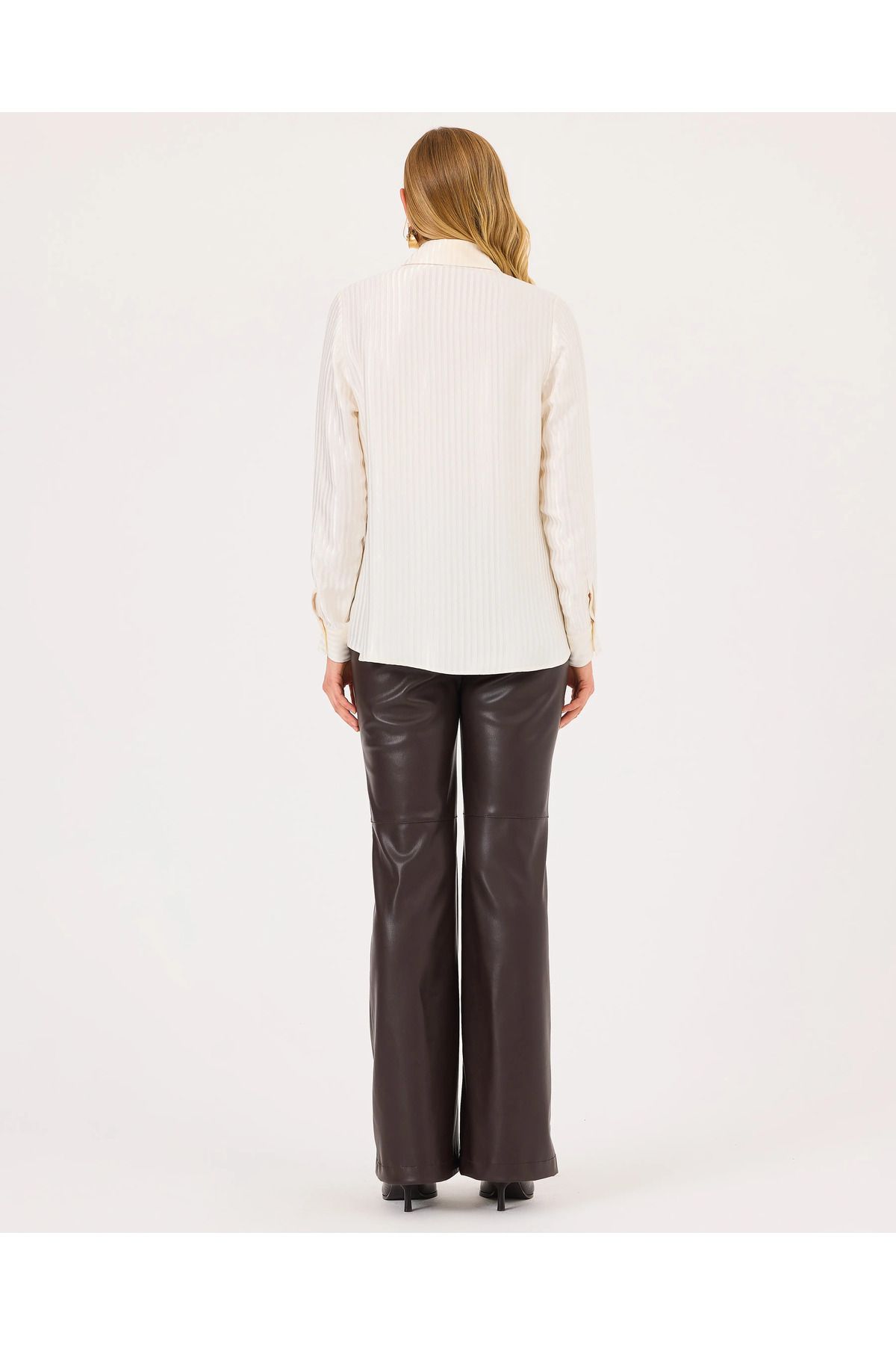 SEÇİL-Buttoned Stylish Shirt with Friff Front 4