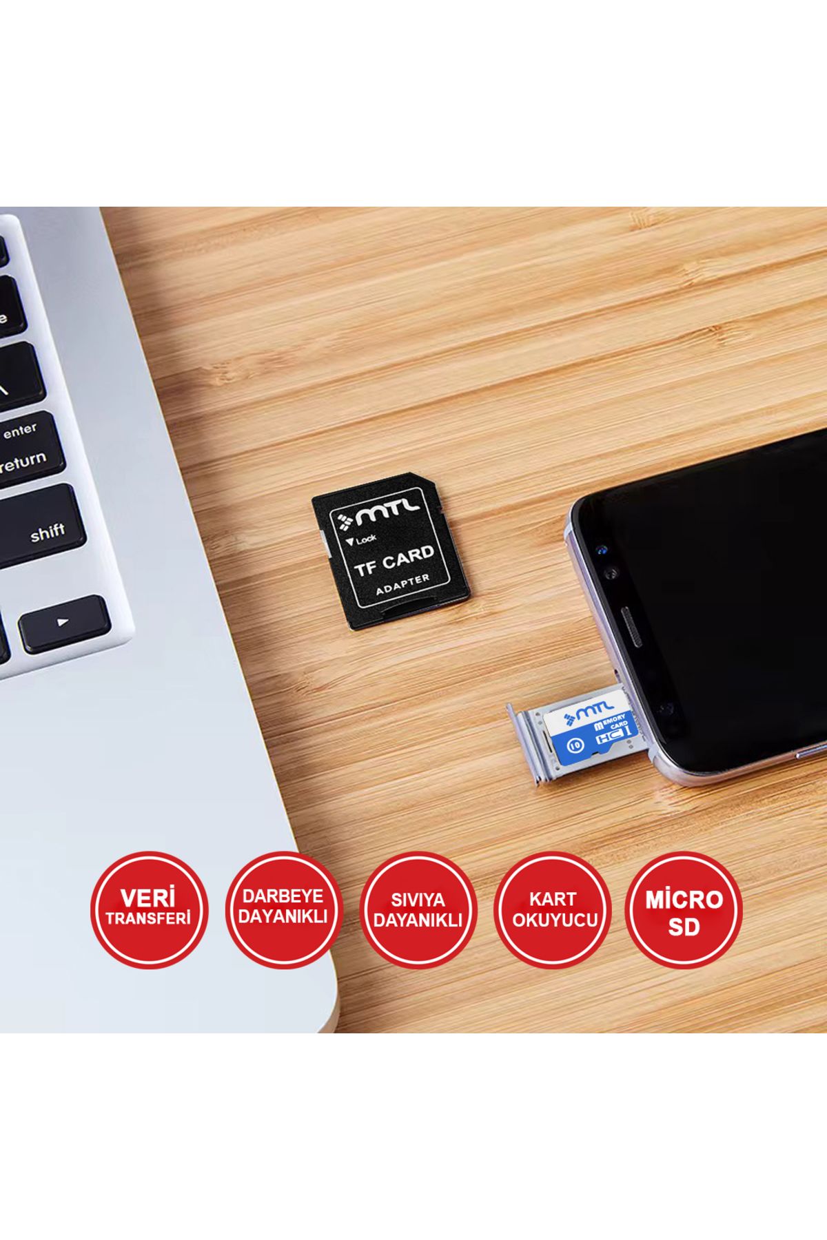 MTL-64Gb Hc Micro Sd Memory Card Extensive Application with Mt813 Adapter Included 4