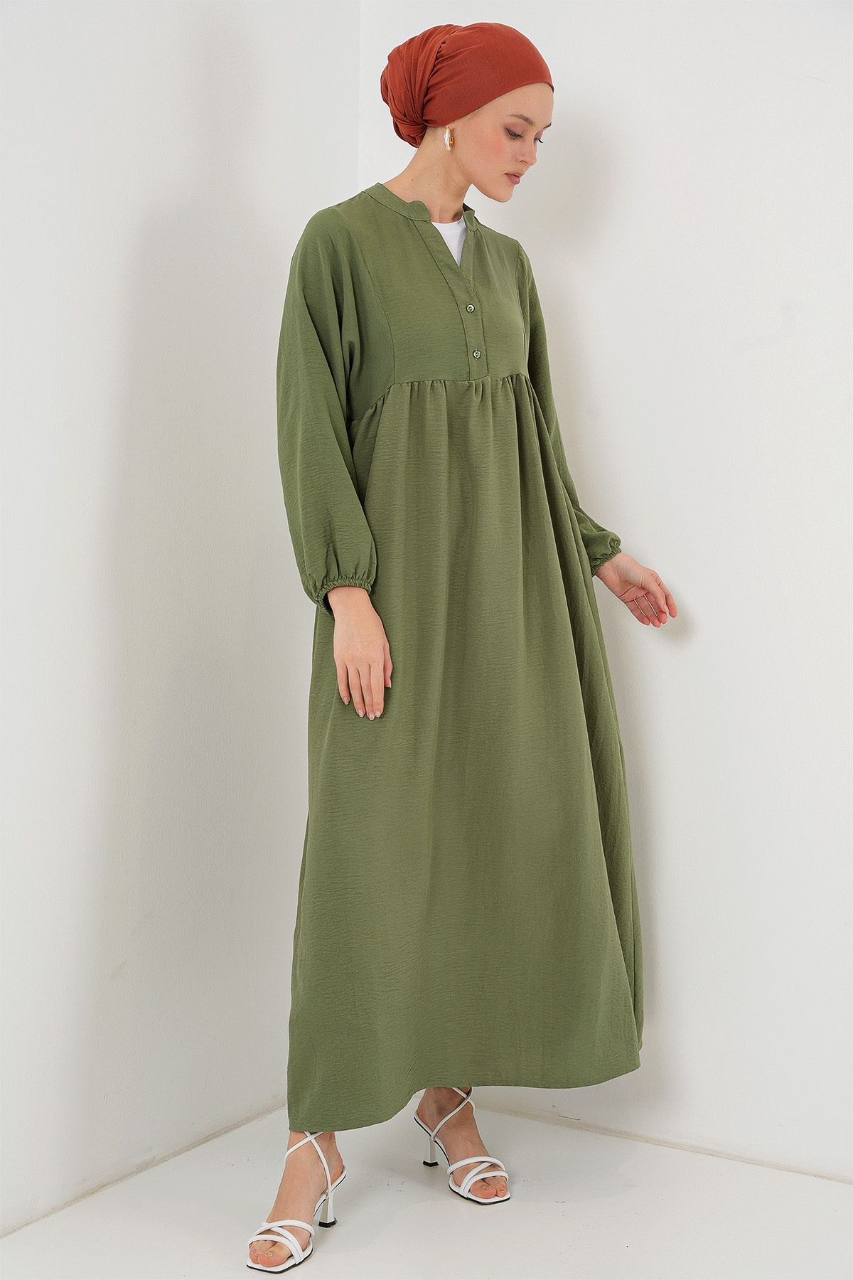 Bigdart-Langes Hijab-Kleid für Damen 2525 – Khaki 2