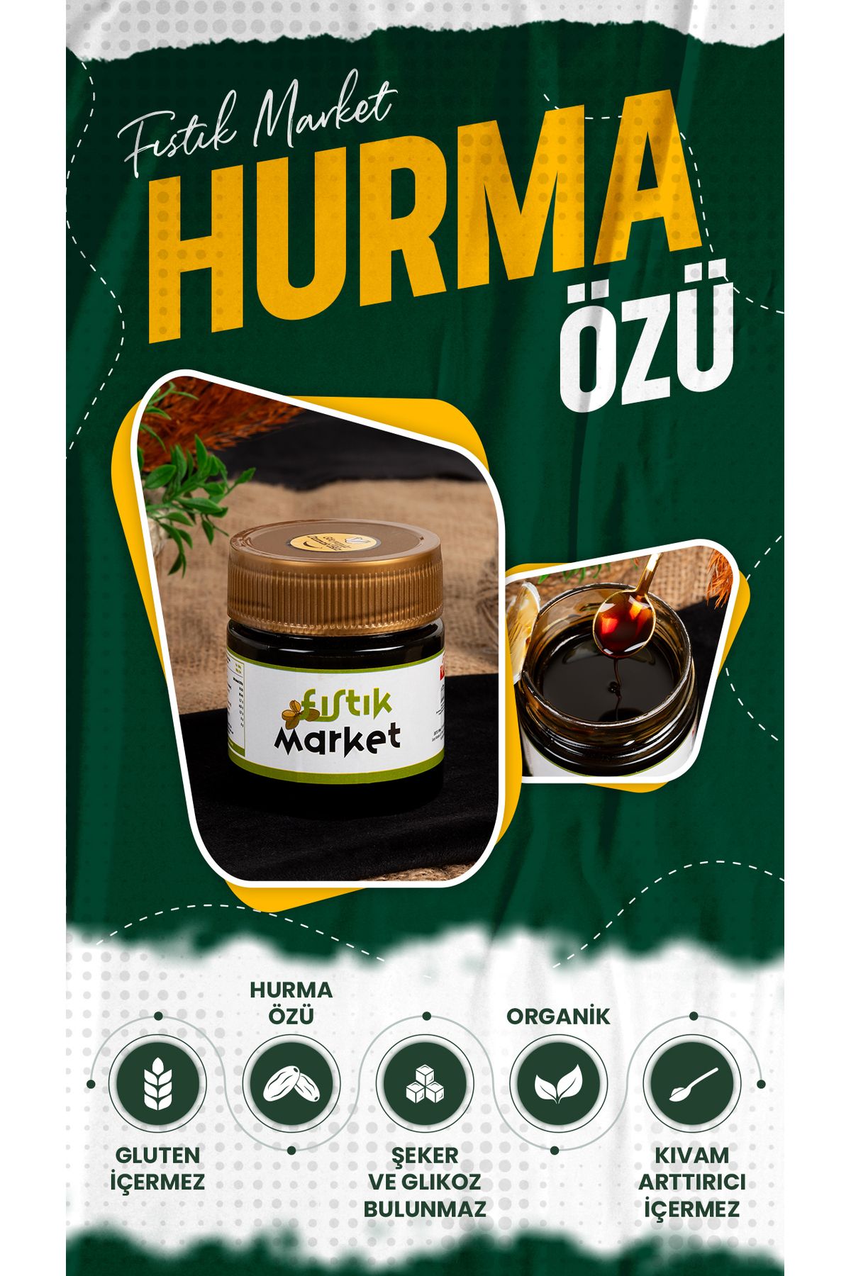 Fıstık Market Hurma Özü Pekmezi 250gr %100 Doğal