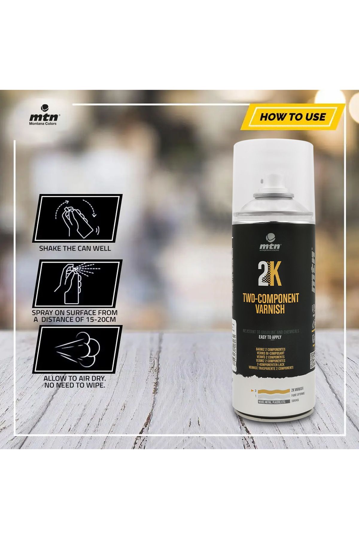 Generic-2K Two-Component Varnish Spray - High Gloss, Durable Finish, Chemical and Gasoline Resistant, 400ml 5
