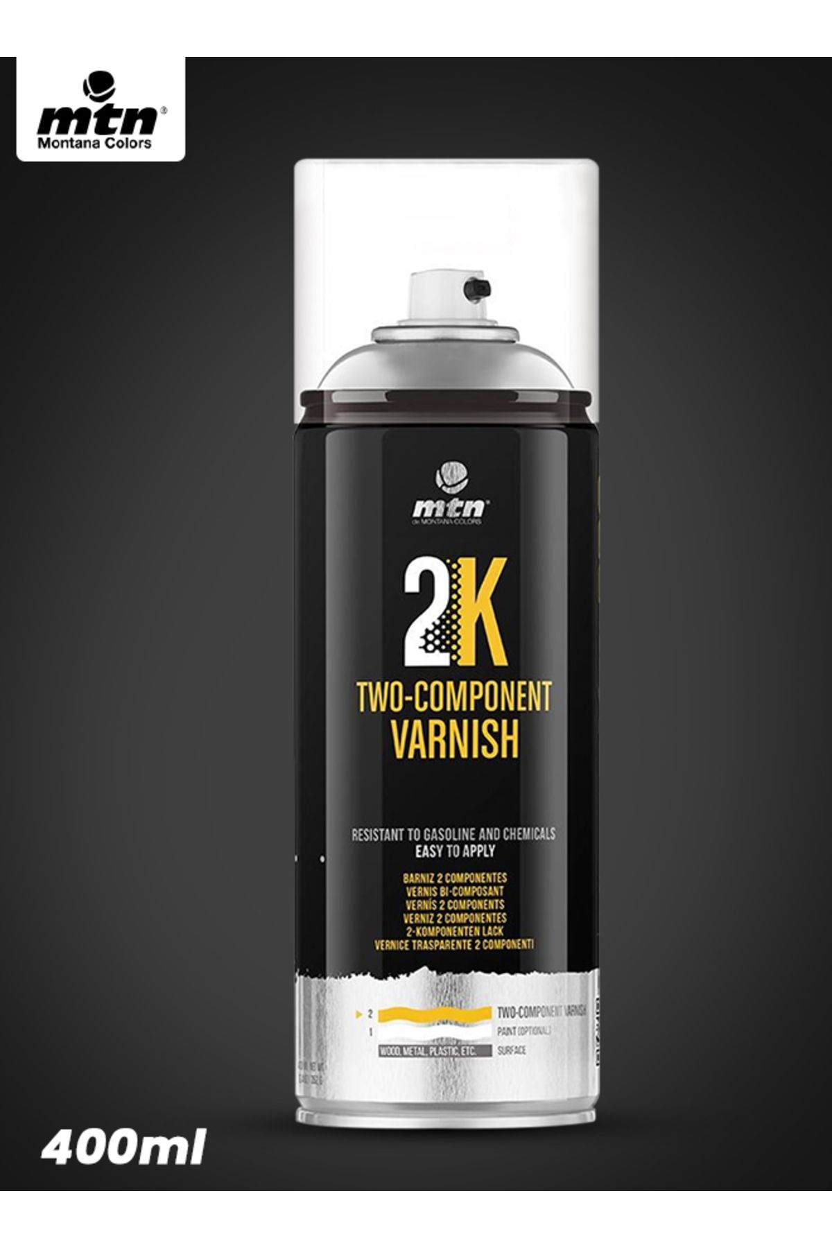 Generic-2K Two-Component Varnish Spray - High Gloss, Durable Finish, Chemical and Gasoline Resistant, 400ml 8