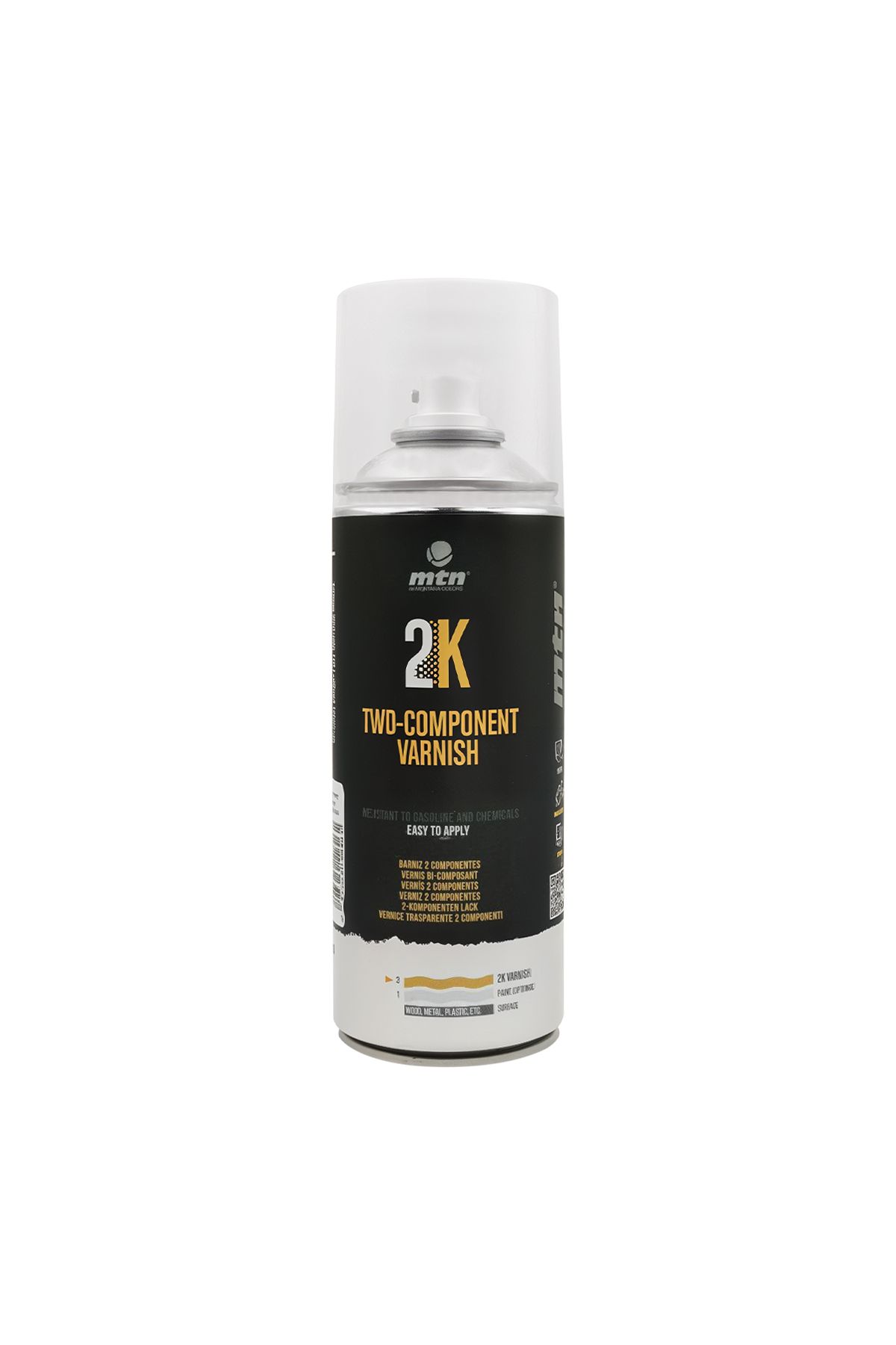 Generic-2K Two-Component Varnish Spray - High Gloss, Durable Finish, Chemical and Gasoline Resistant, 400ml 1