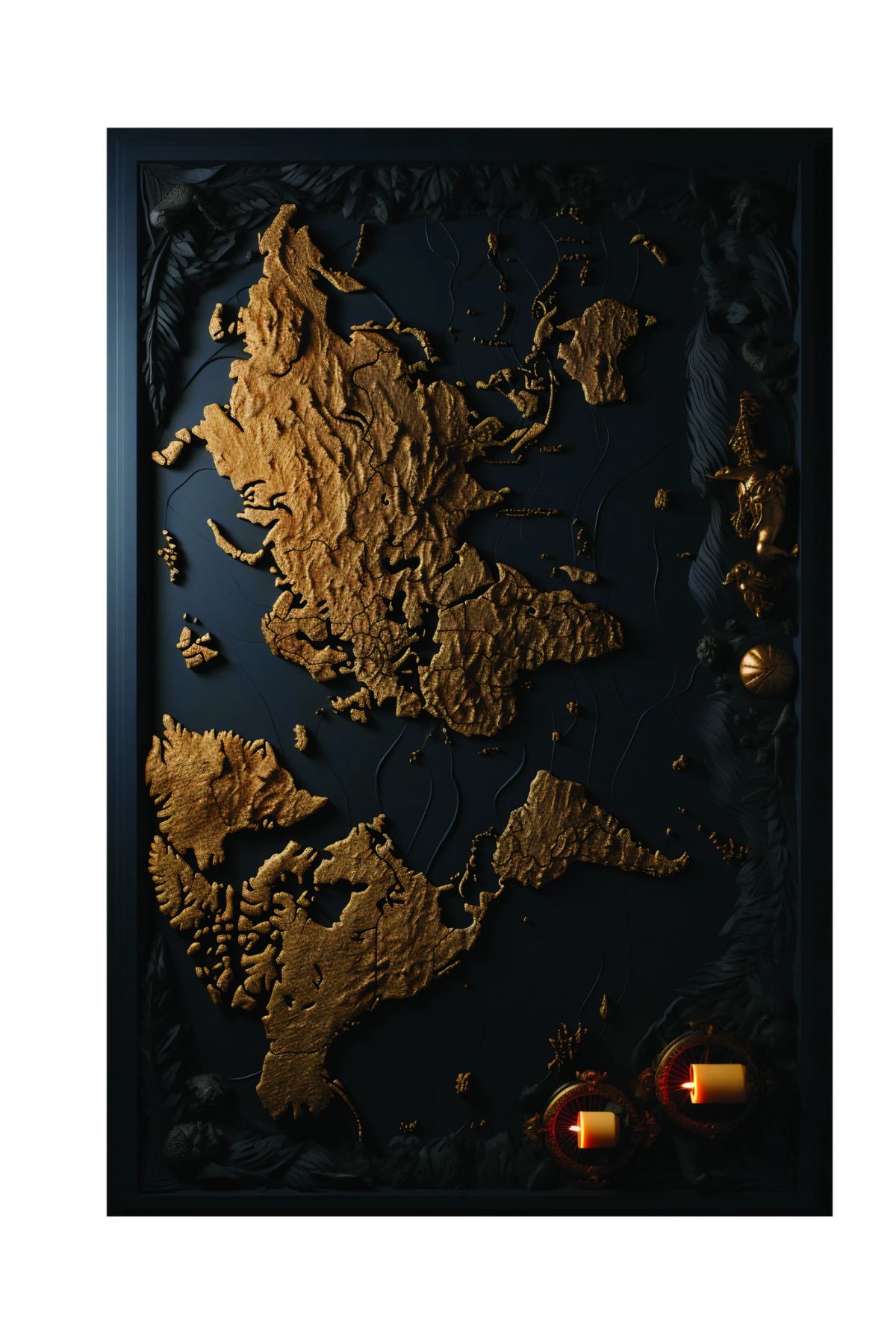 Pi Papers-3D View World Map,Magic Paper,Static Practical Smart Paper Map with Non-Adhesive Holding 2