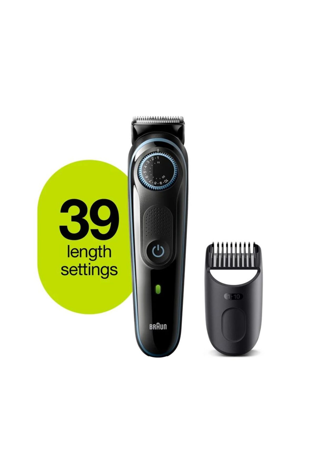 Braun-Beard Trimmer For Men With 2 Combs And Free Gillette Fusion Proglide Razor BT3040 - Black 7
