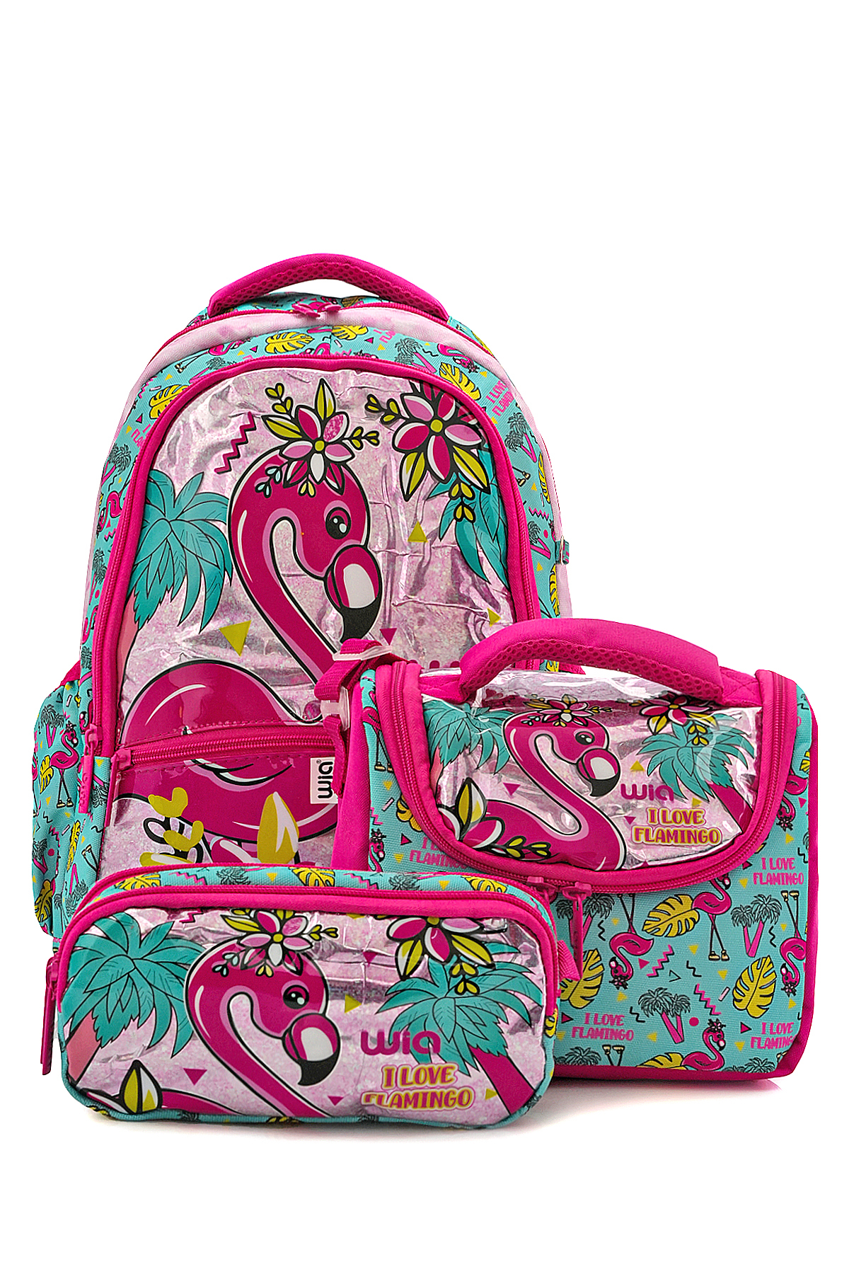 Palm Flamingo Girls School Set