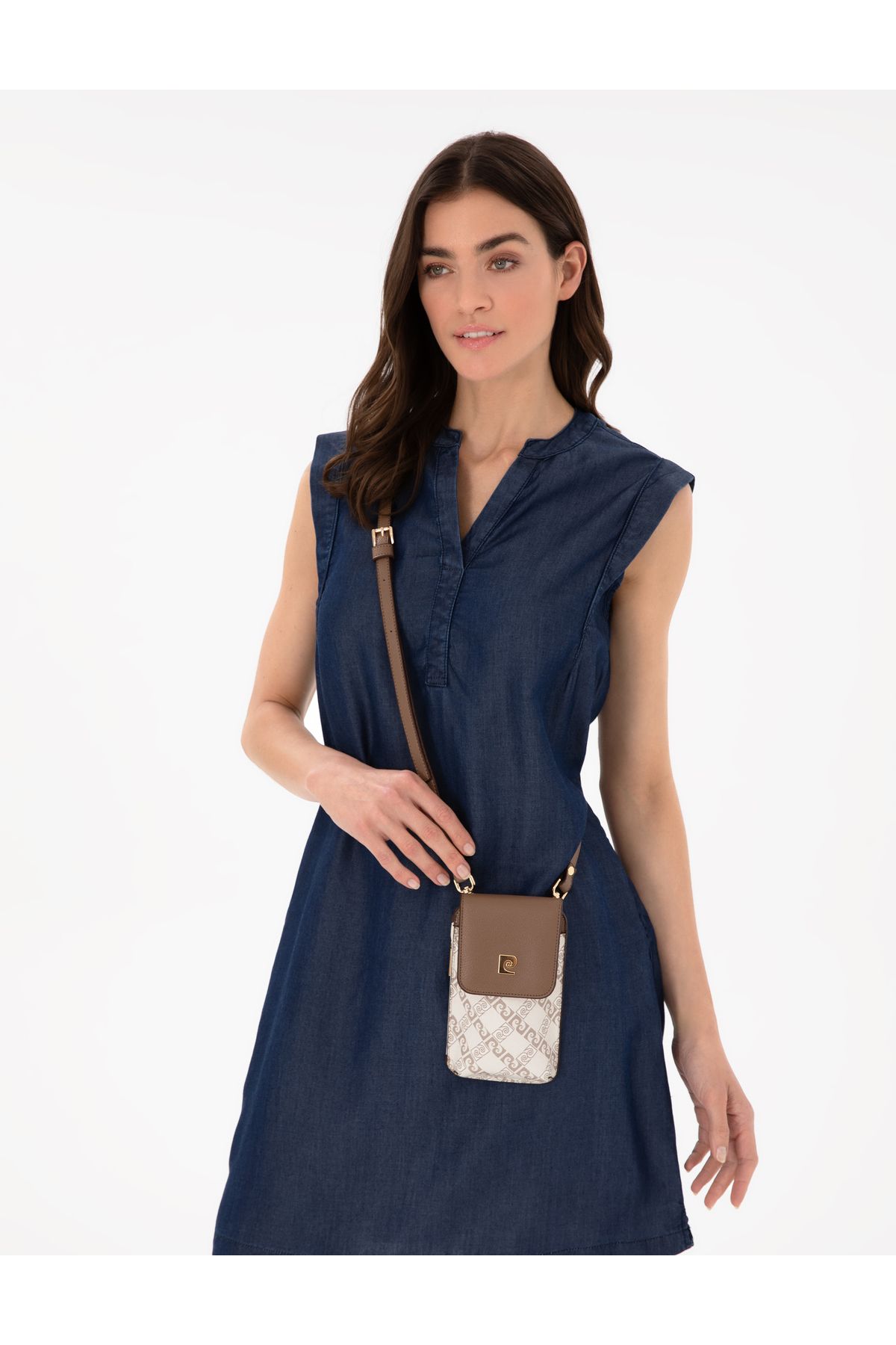 کیف تلفن بژ 50305560-vr011 Pierre Cardin