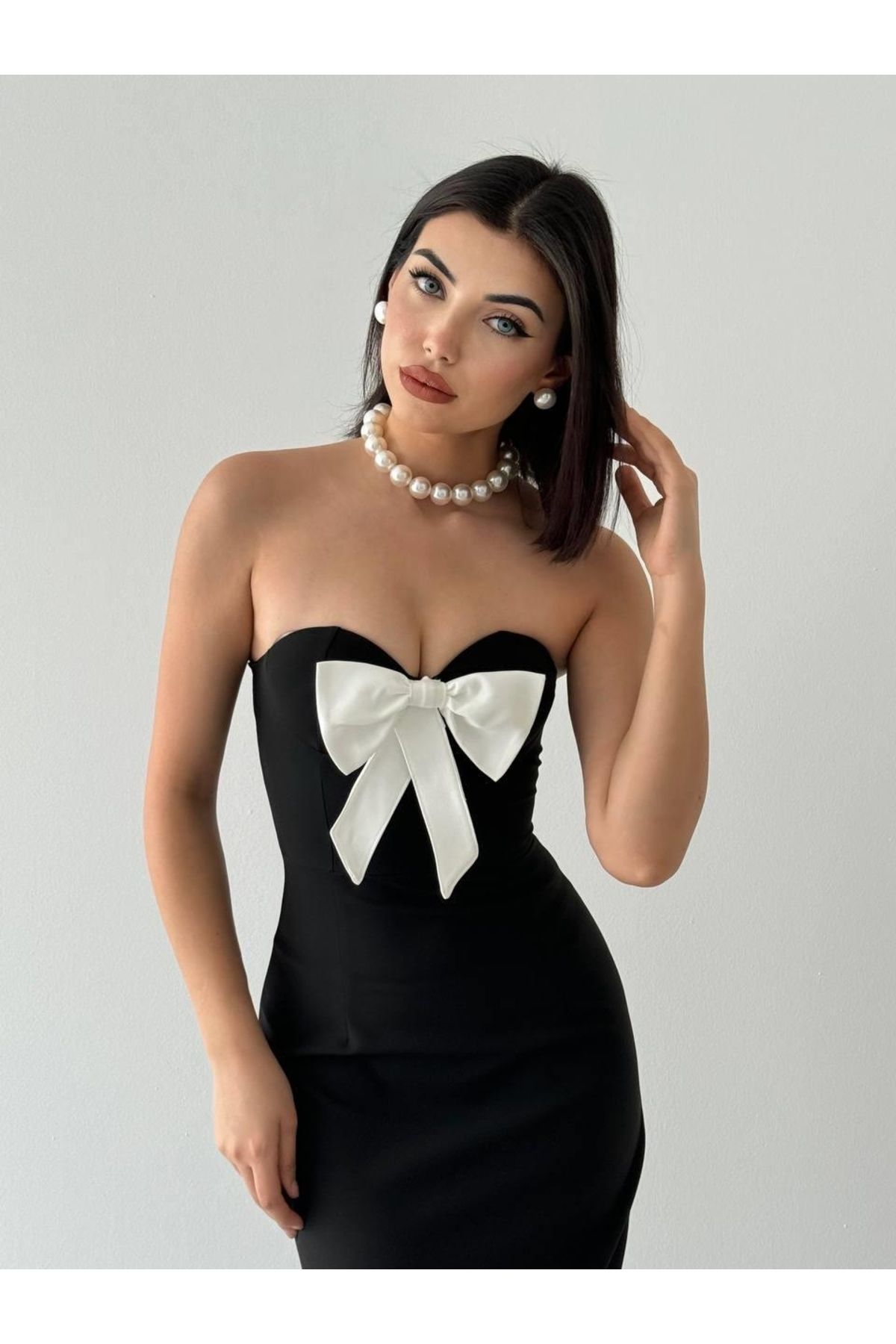 Kokosh moda Harvoy Straplez Elbise