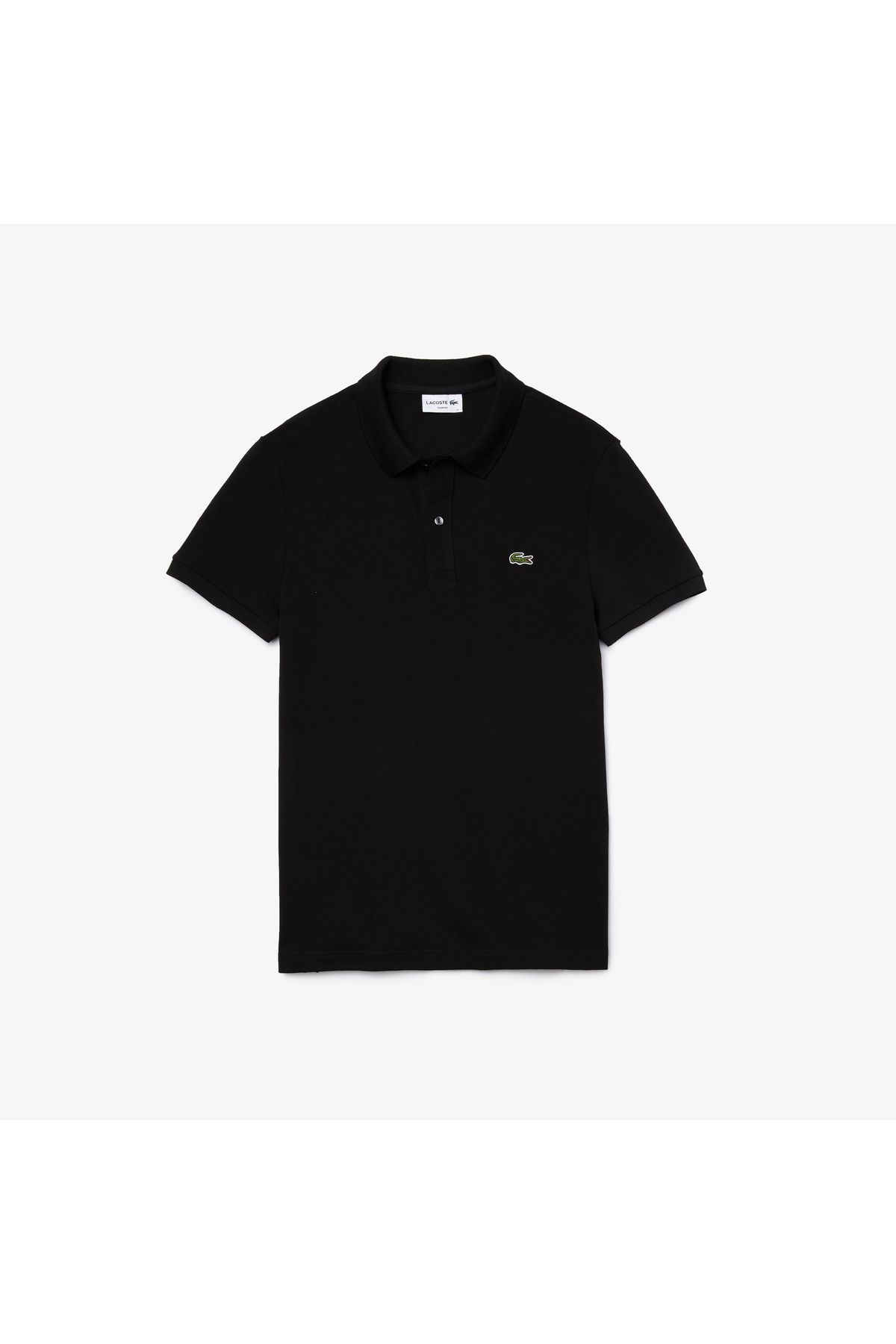 تی شرت یقه پولو مشکی مردانه سیاه Slim Fit Phlo اورجینال Lacoste