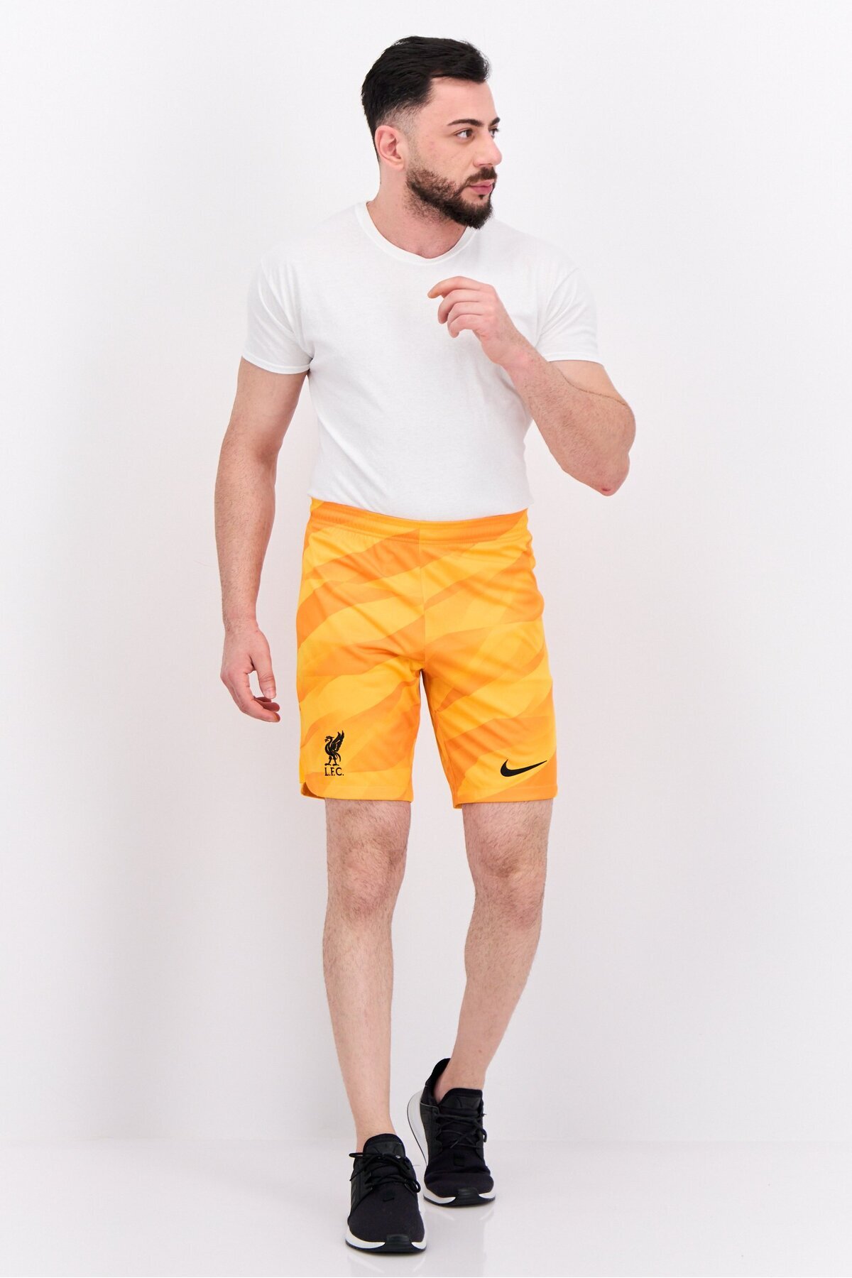 Nike-Men Sportswear Fit Football Short, Orange 4