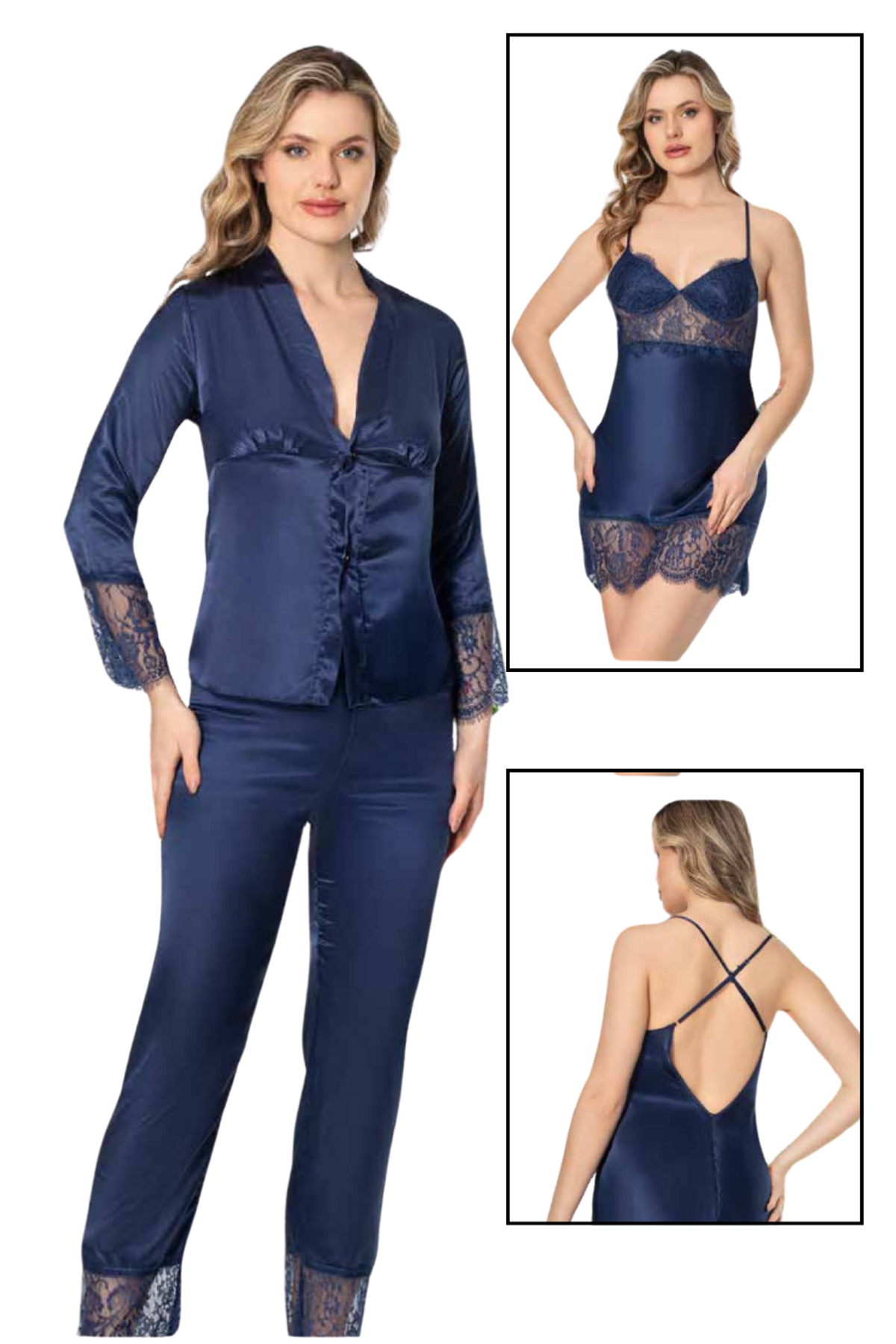 PRENDRE Kadın 6 Parçalı Pijama Gelin Çeyiz Seti CYO. SY.4.S370.YP.1