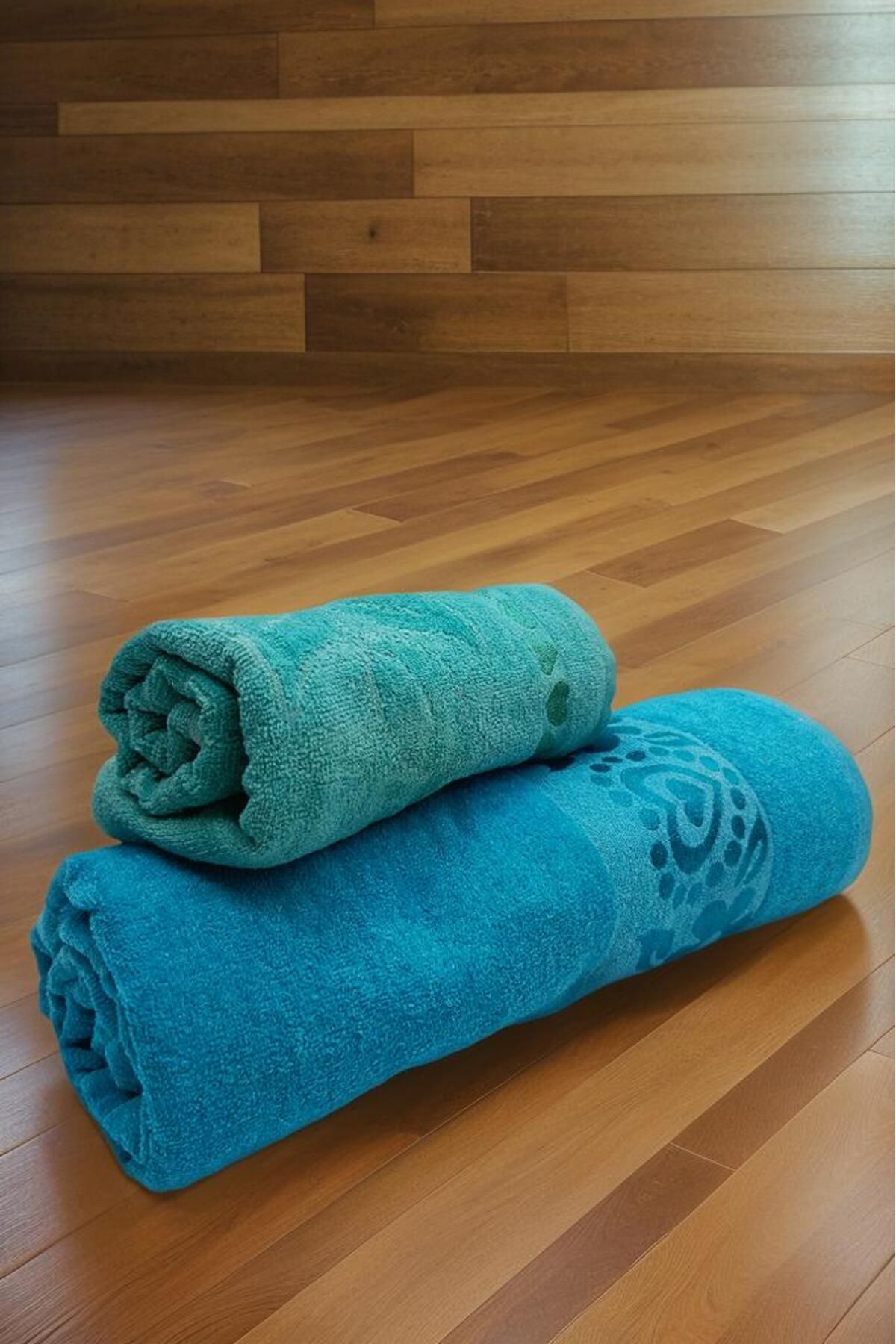 BEYAZTOPTAN-Quality 100% Cotton 100×150 - 45×85 cm Bath and Hand Face Towel Set 1