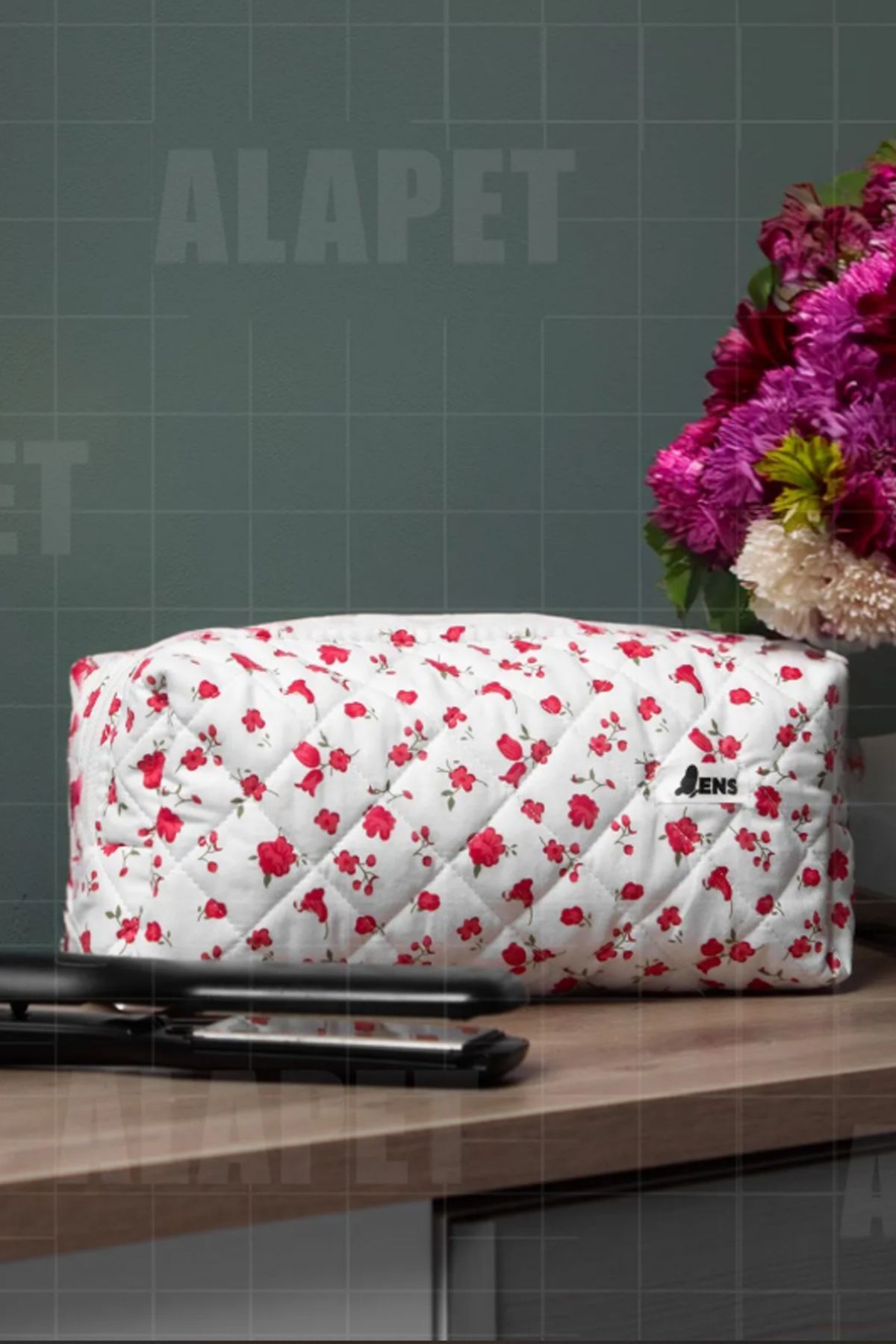 ENS PLASTİK-Travel Case for Hair Styler with Tulip Pattern - Size XL 3