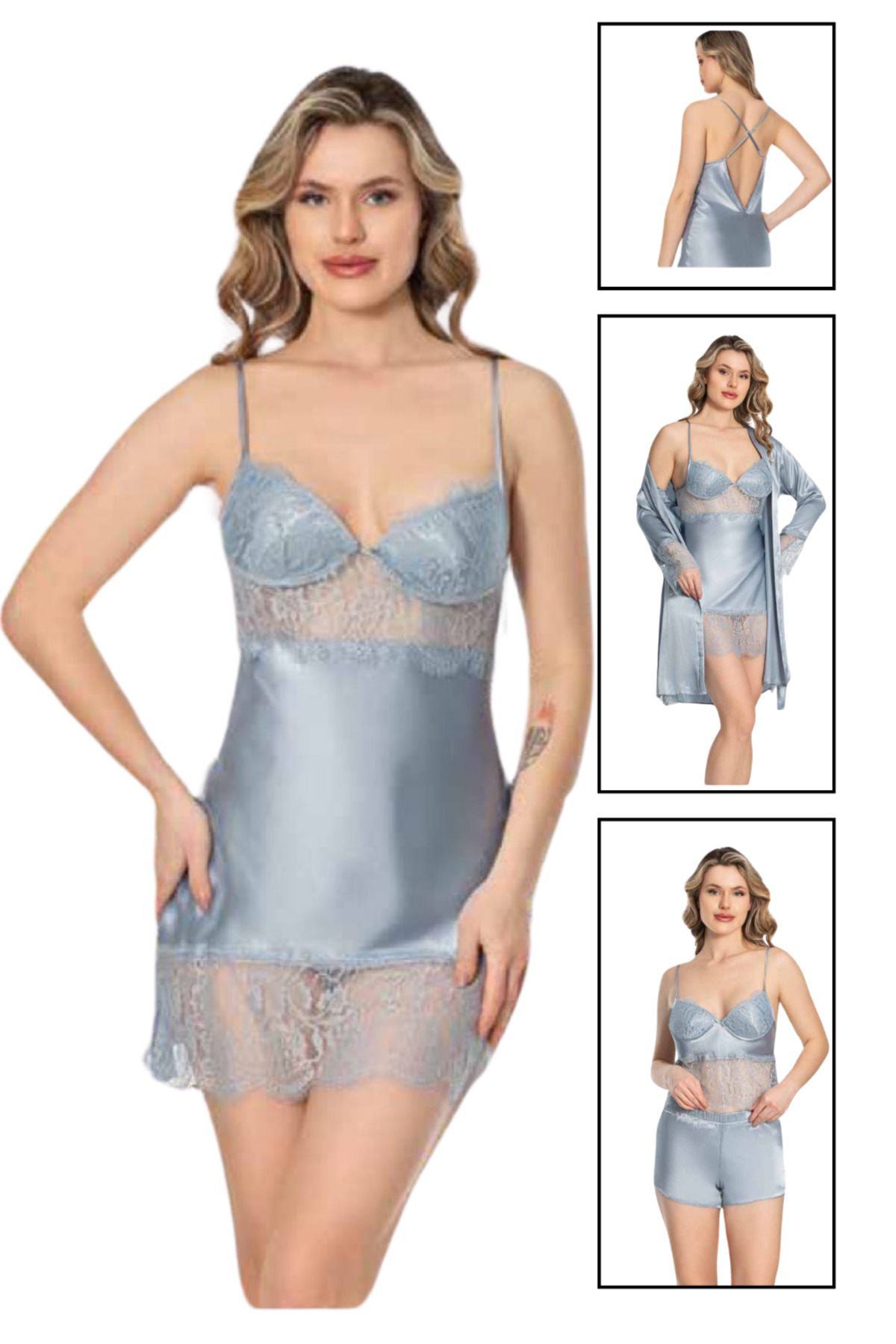 PRENDRE Kadın 6 Parçalı Pijama Gelin Çeyiz Seti CYO. SY.4.S370.YP.1