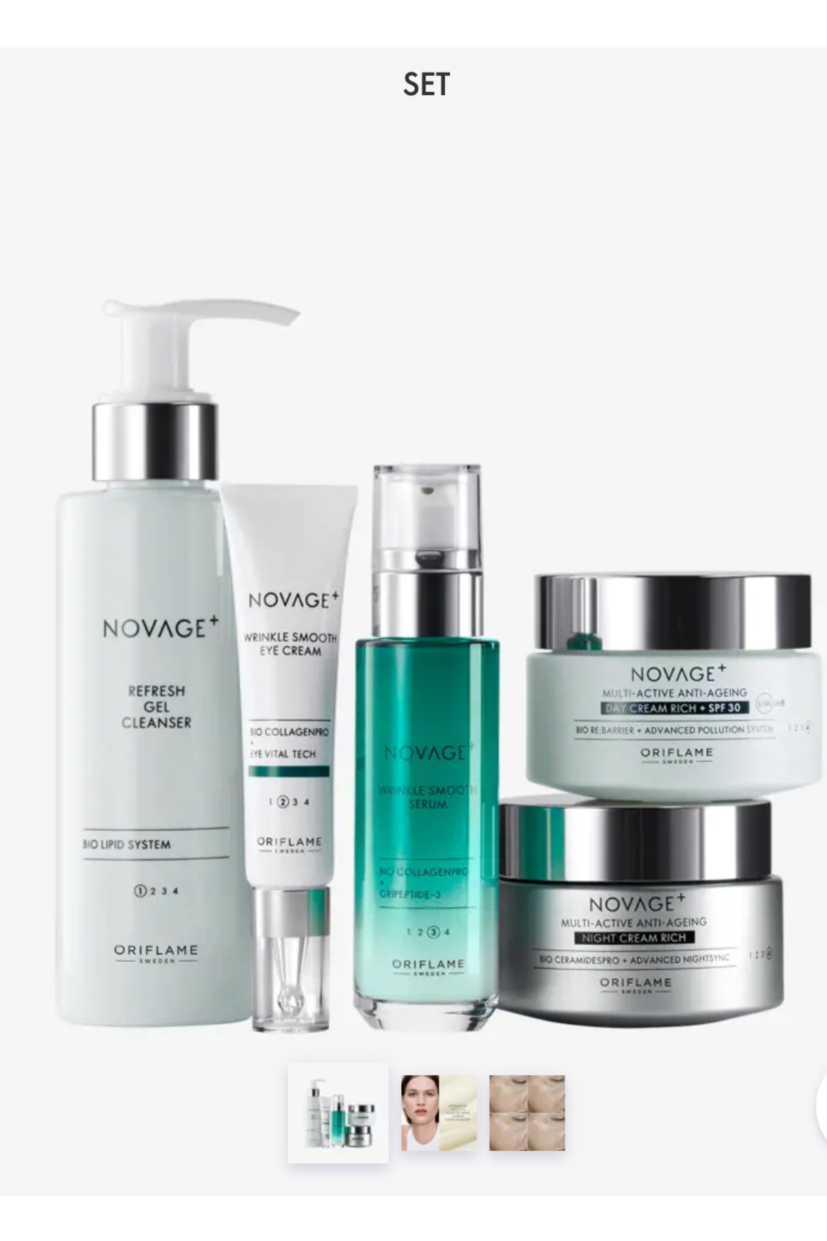 Oriflame Novage Plus Wrinkle Smooth Cilt Bakım Seti - Fiyatı