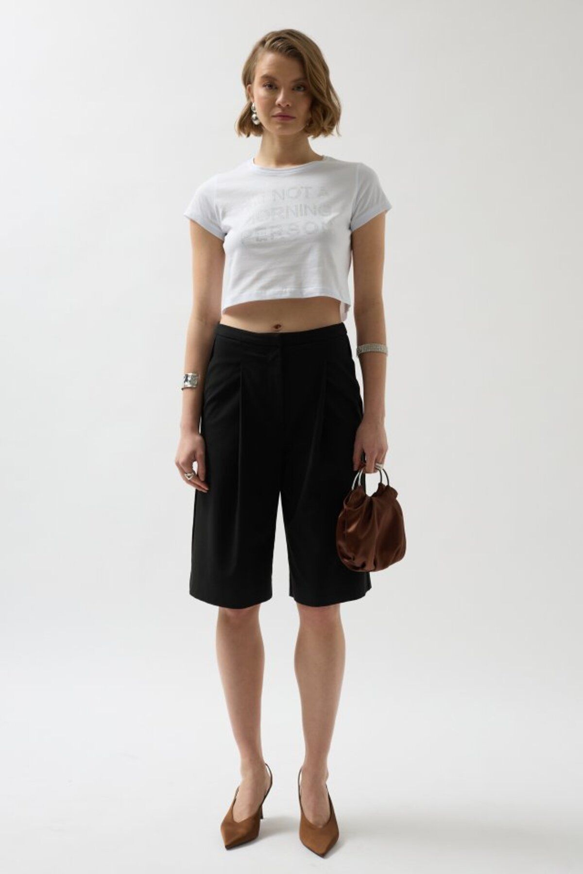 Albayrak Taş Detay Crop T-Shirt