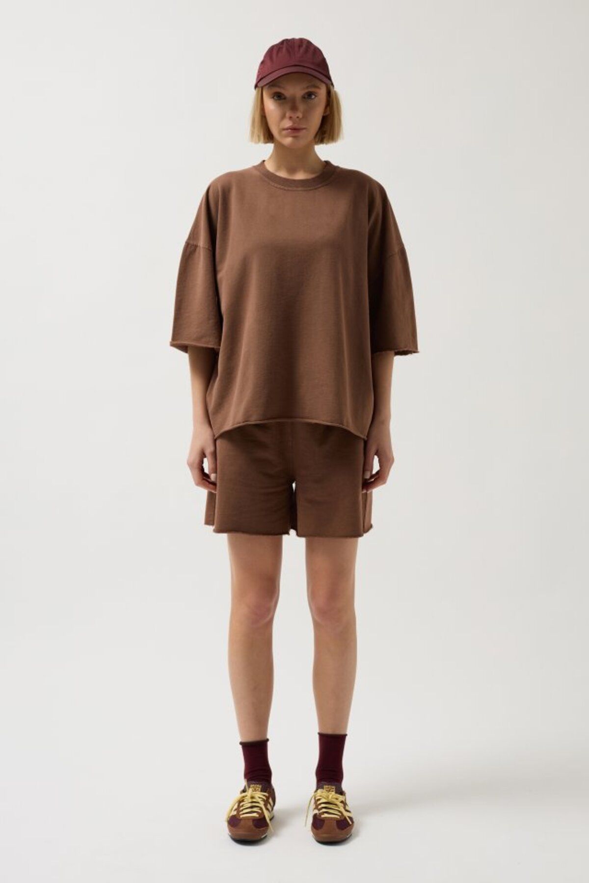 Albayrak Oversize Lazer Kesim Bisiklet Yaka T-Shirt