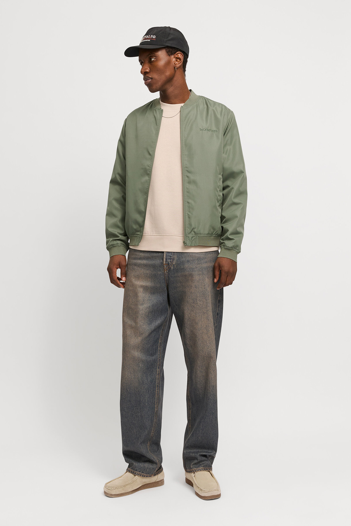 Jack & Jones Jjzack Bomber Erkek Ceket 12269097 Agave Green