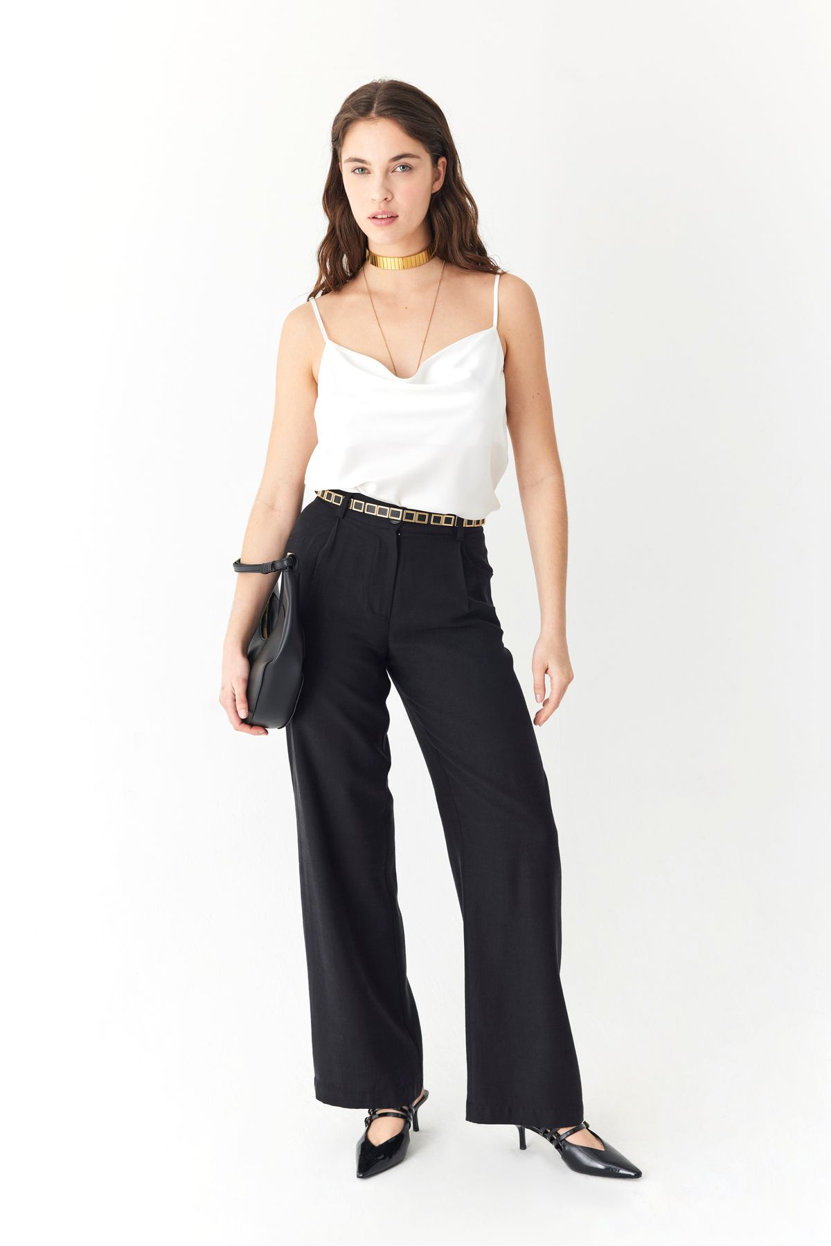 Mudo-Hanging Open Collar Bluz 4