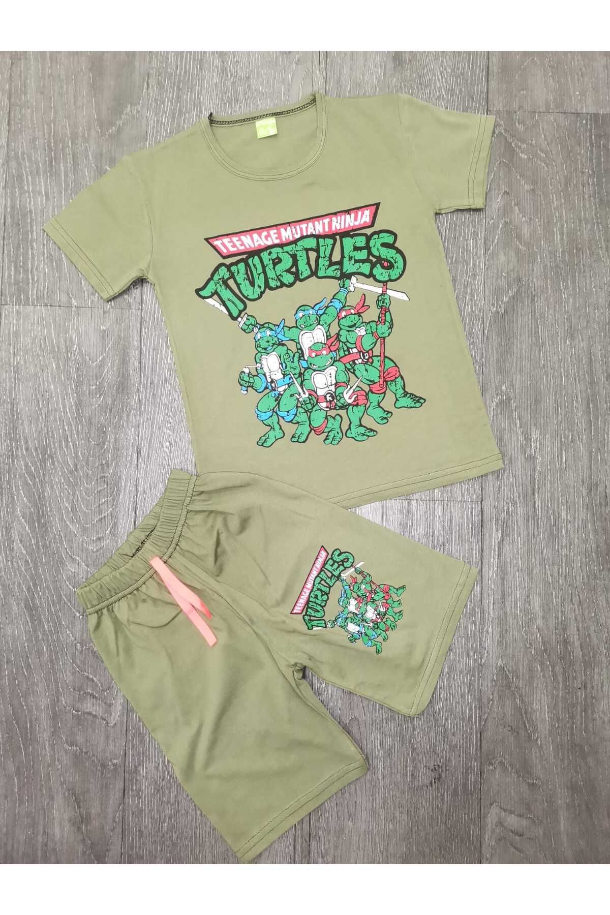 Neefy Vara 2025 Noul Sezon Turtles 1 Set 2 Piese Imprimate Costum Din Bumbac Pieptănat De Primă Calitate Masculin - 5 years old