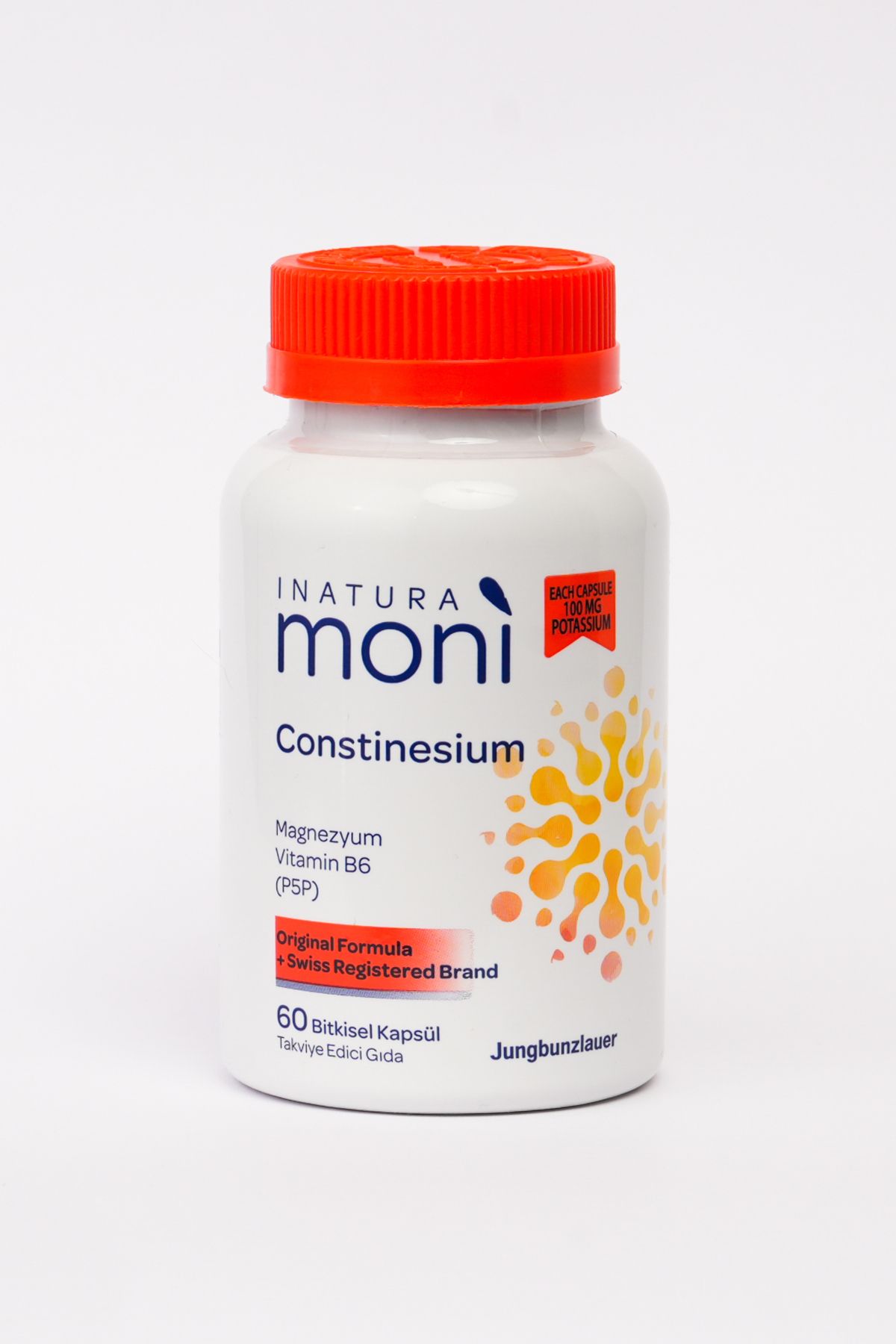 Inatura Moni Constinesium Magnezyum, Potasyum, B6 Vitamini 60 Vegan Kapsül