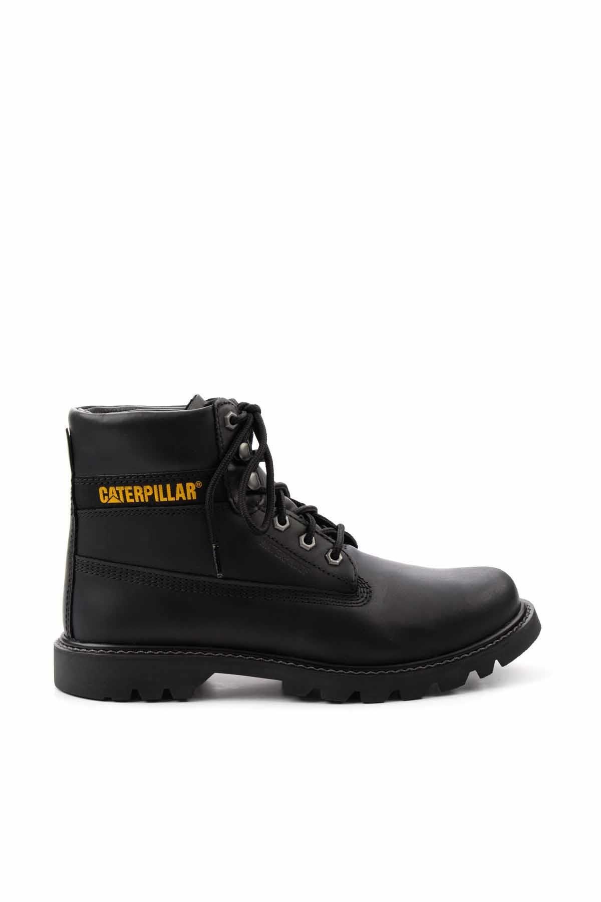 Caterpillar Czarne Skórzane Męskie Buty Outdoorowe Cat 1111015903 Kobieta - 40